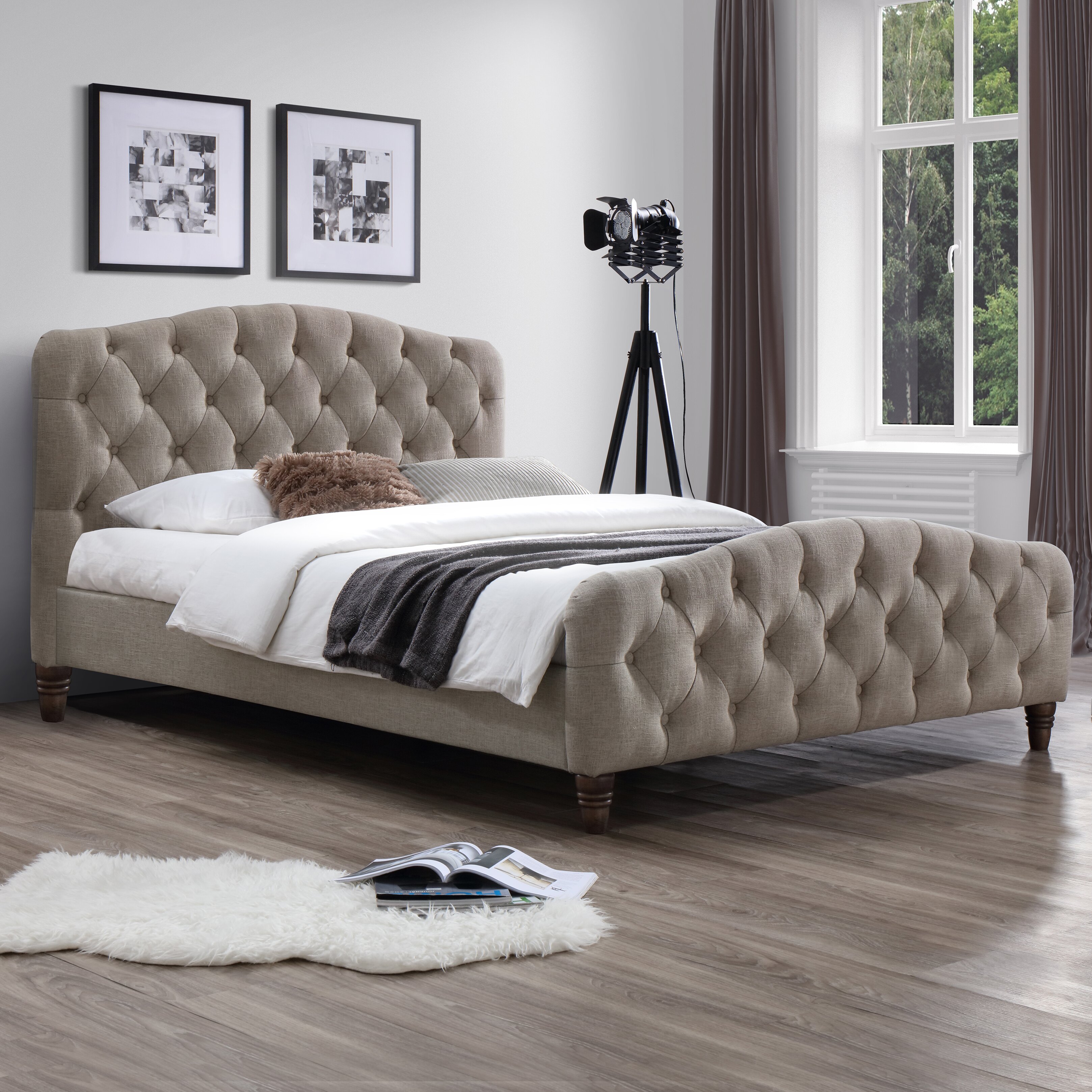 J&M Furniture Upholstered Platform Bed & Reviews | Wayfair