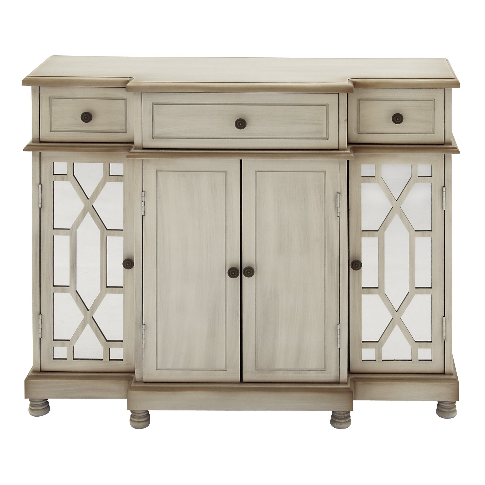 Cole Grey 3 Drawer Accent Cabinet Reviews Wayfair   Cole And Grey 3 Drawer Accent Cabinet 