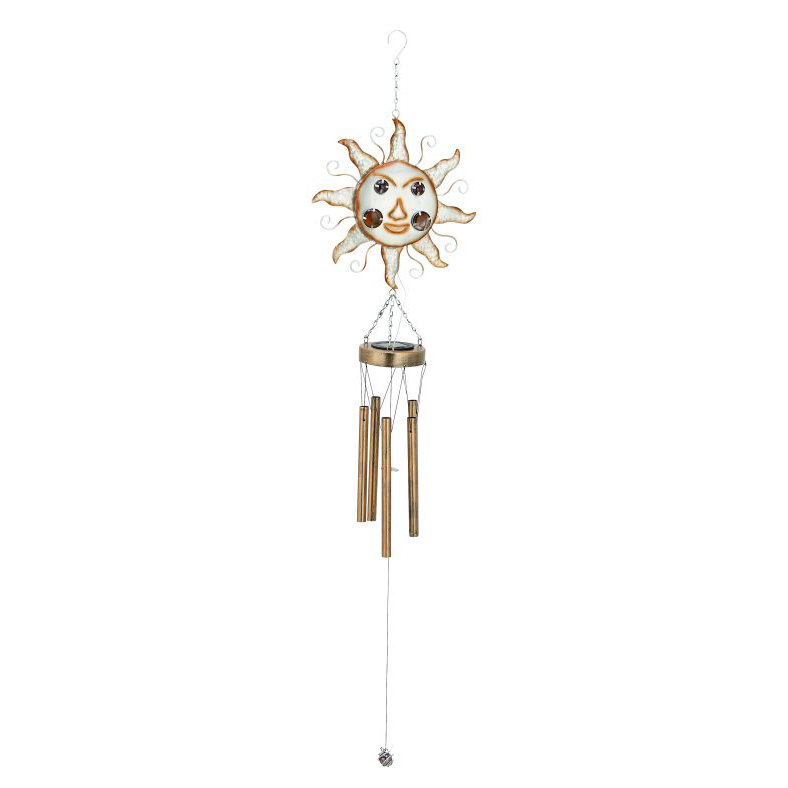 Cole Grey Metal Sun Wind Chime Wayfair Cole Grey Metal Sun Wind Chime
