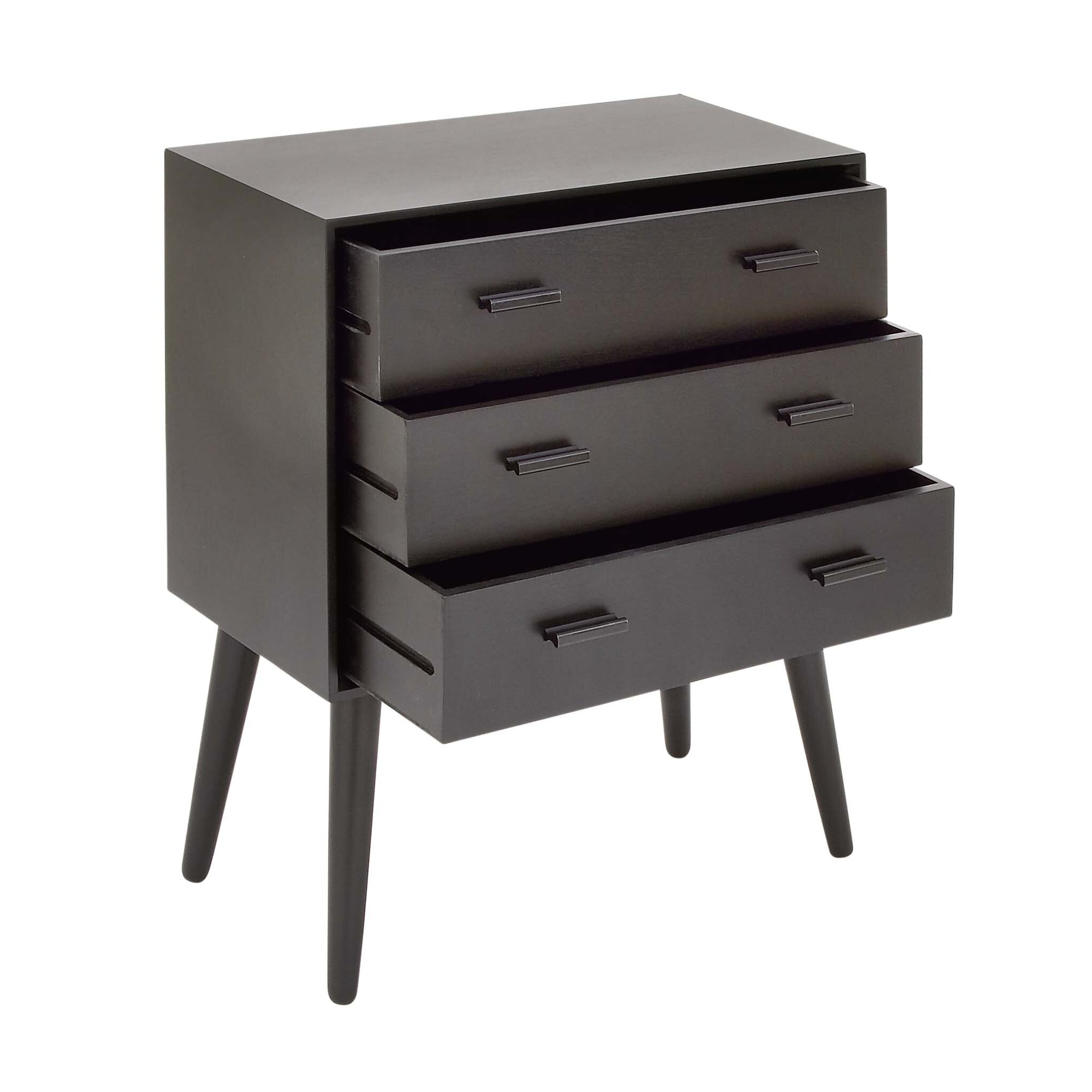 Cole & Grey 3 Drawer Wood Accent Chest | Wayfair - Cole & Grey 3 Drawer Wood Accent Chest