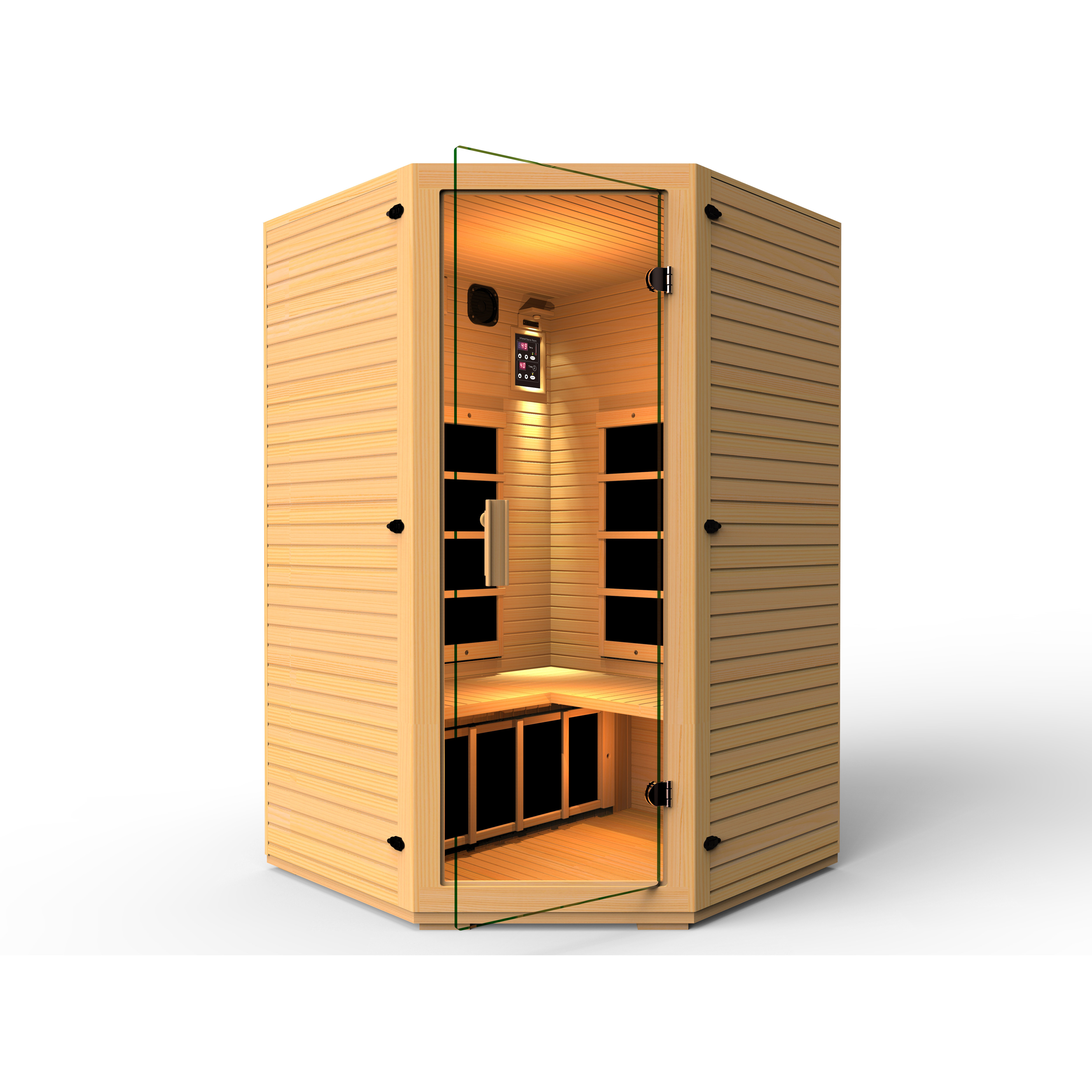 JNH Lifestyles Vivo 23 Person Corner Carbon FAR Infrared Sauna