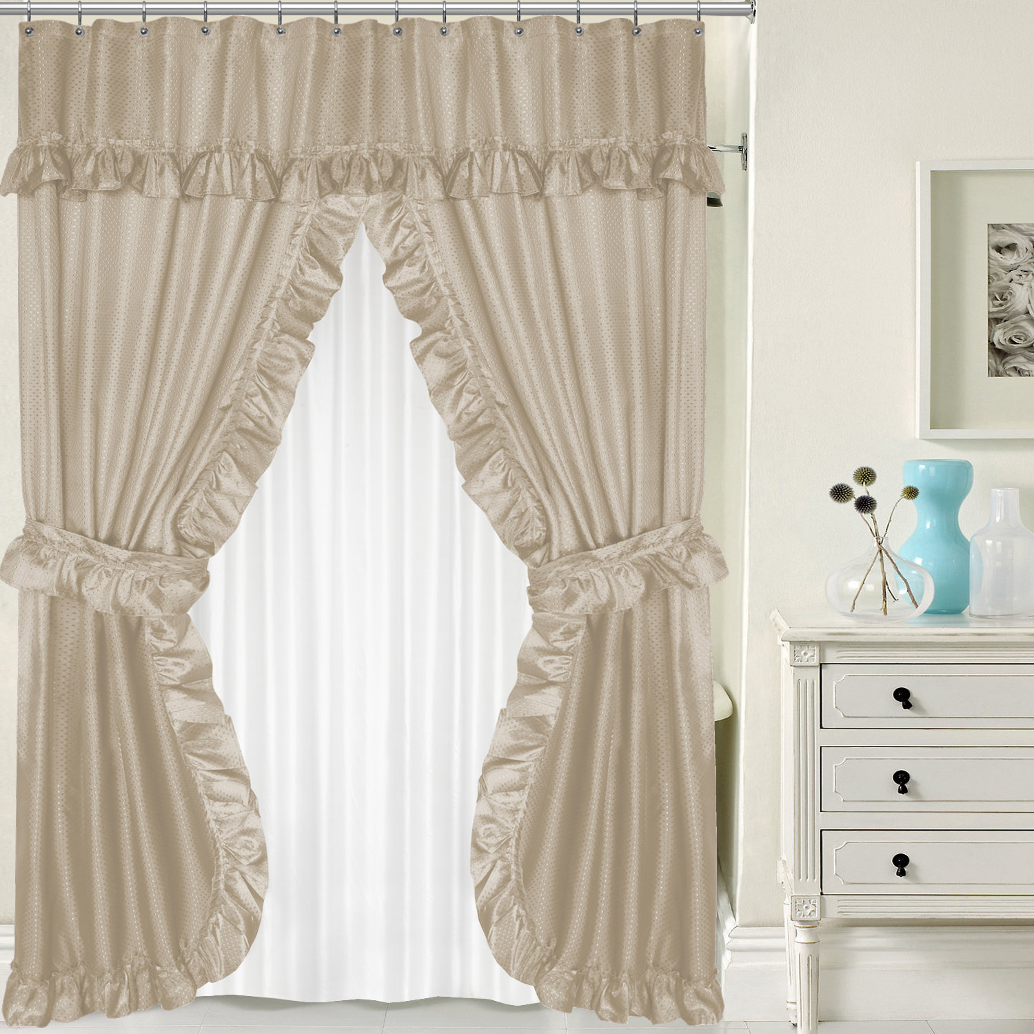 Double Swag Shower Curtains