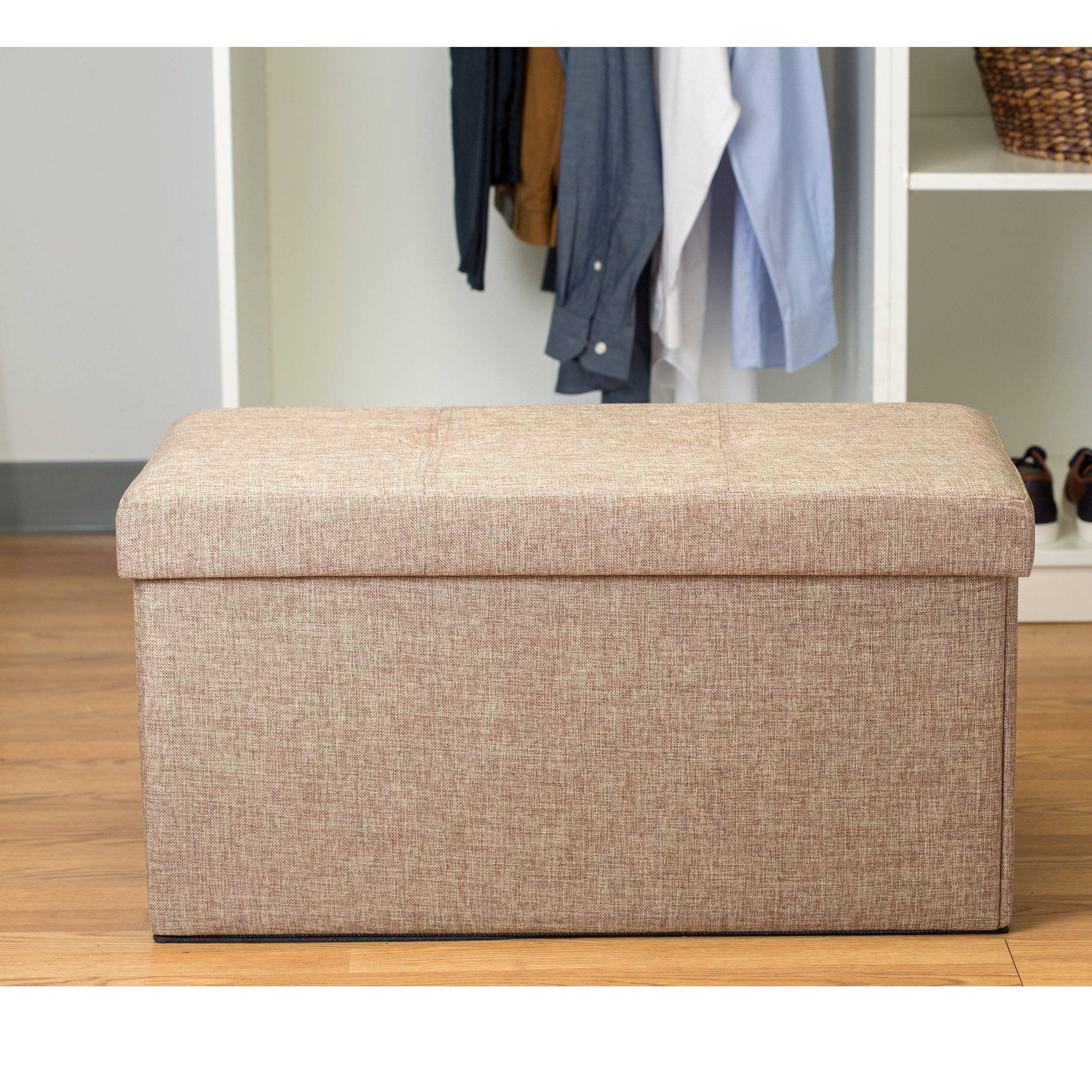 Simplify Double Folding Storage Ottoman & Reviews Wayfair
