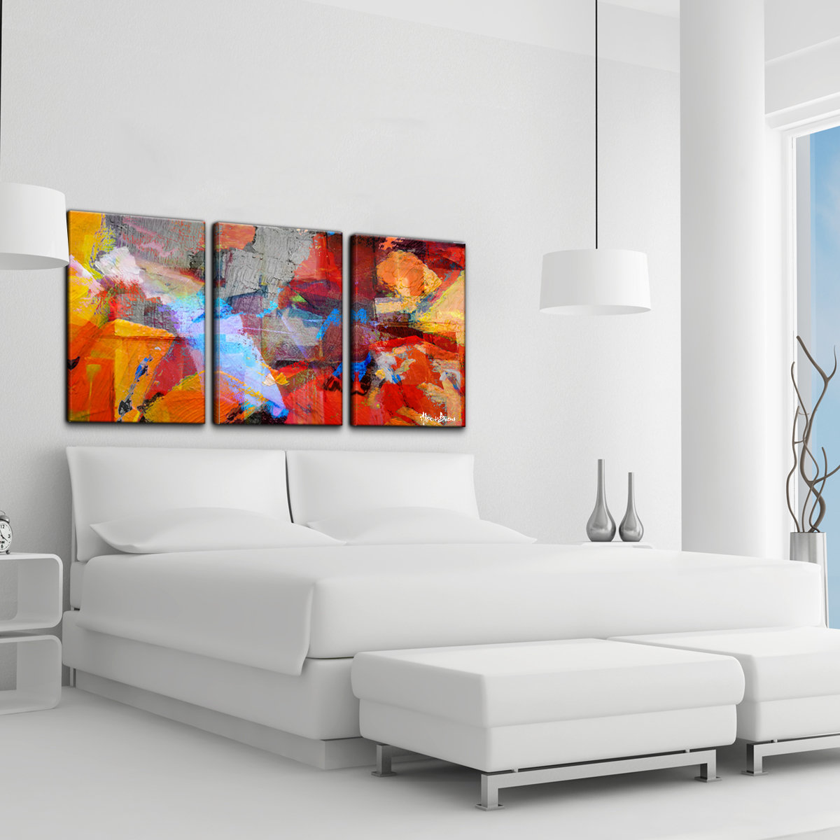 Ready2hangart Abstract 3 Piece Painting Print on Canvas Set & Reviews Wayfair