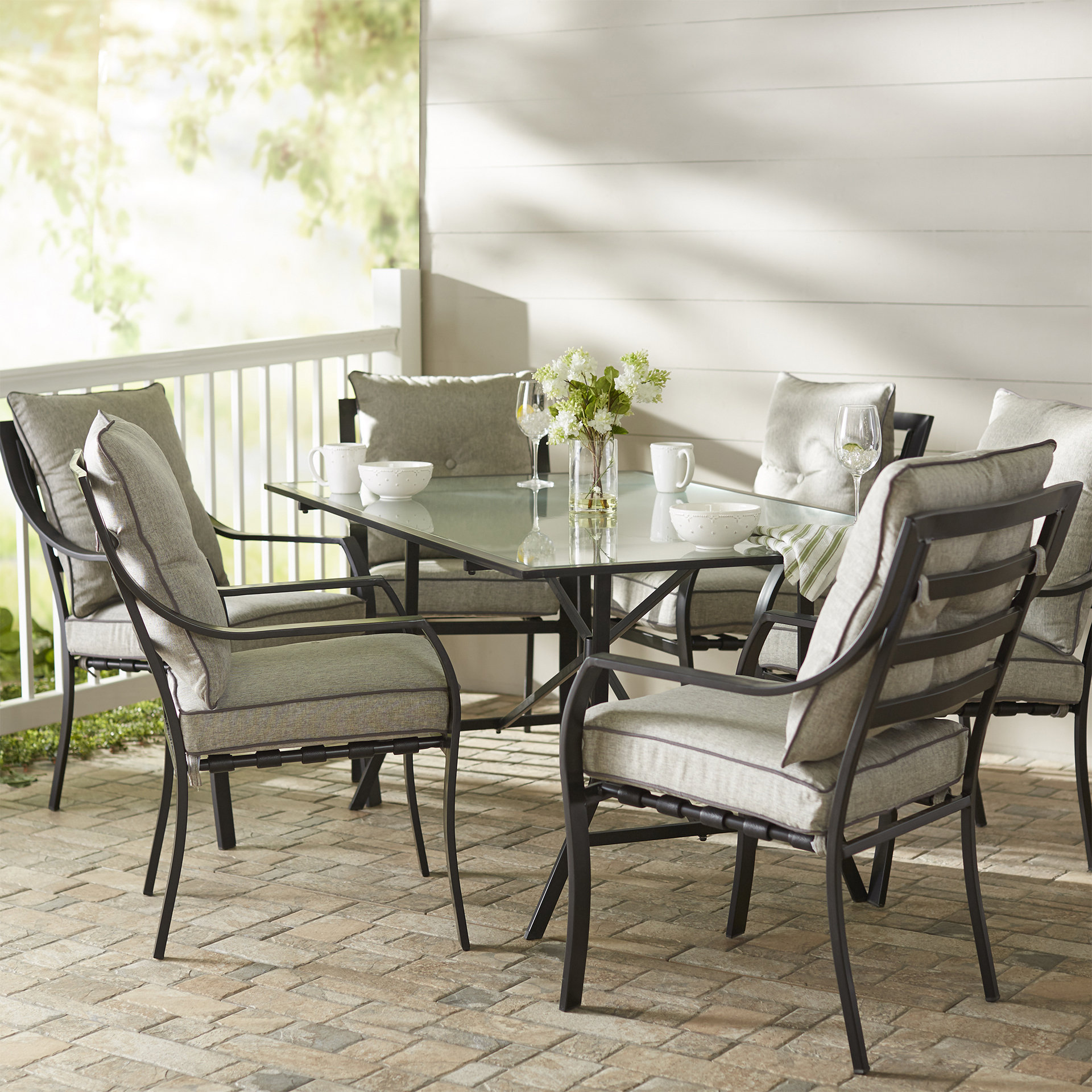 Red Barrel Studio Afton 7 Piece Outdoor Dining Set with Cushion