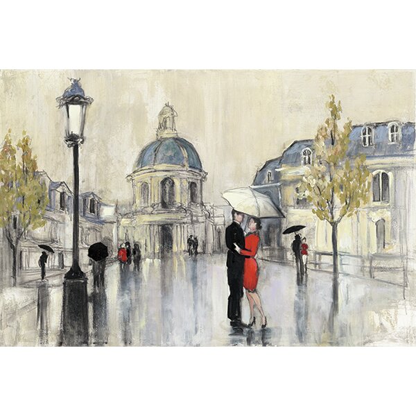 Red Barrel Studio Spring Rain Paris Painting Print on Wrapped Canvas ...