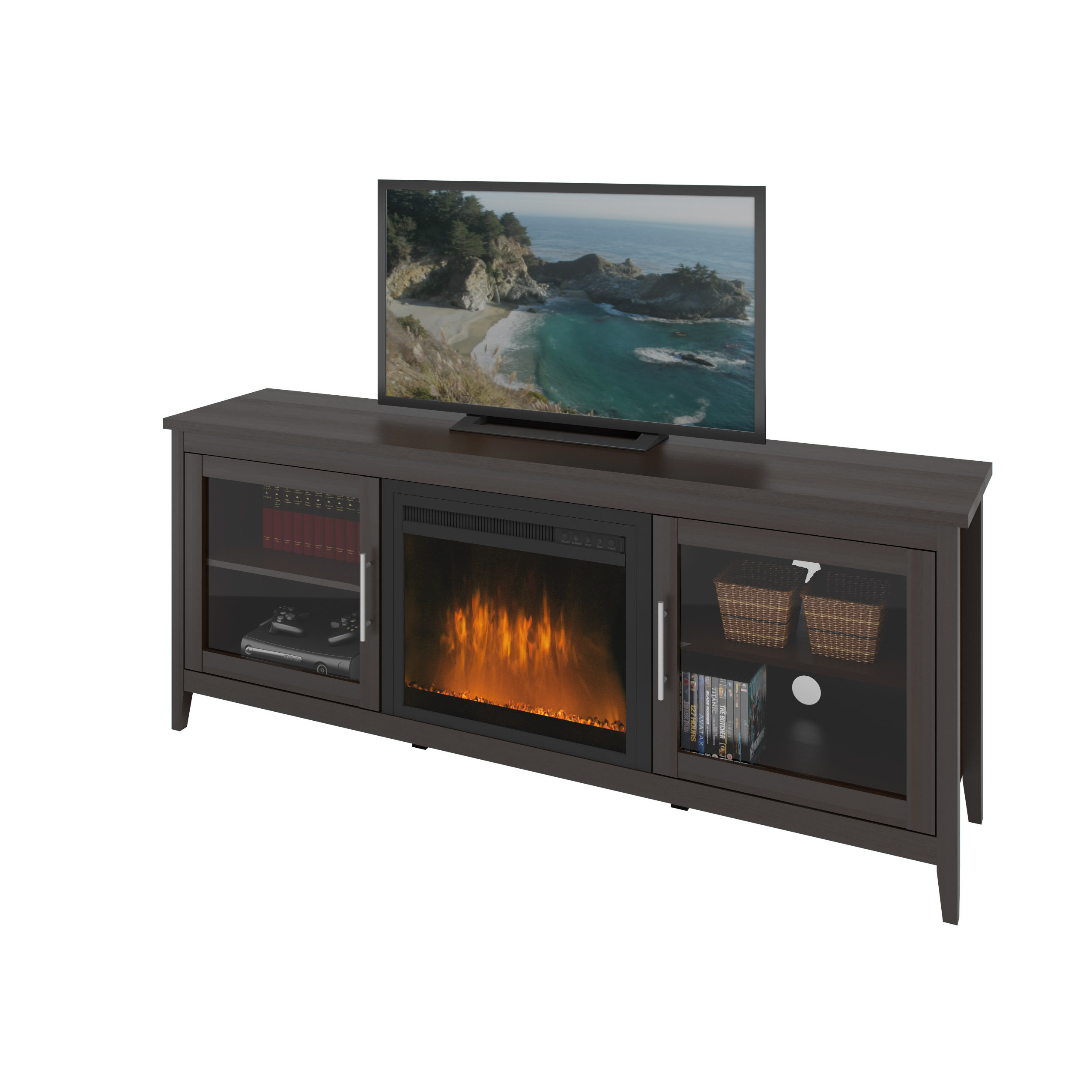 Red Barrel Studio Starkville TV Stand with Electric Fireplace & Reviews