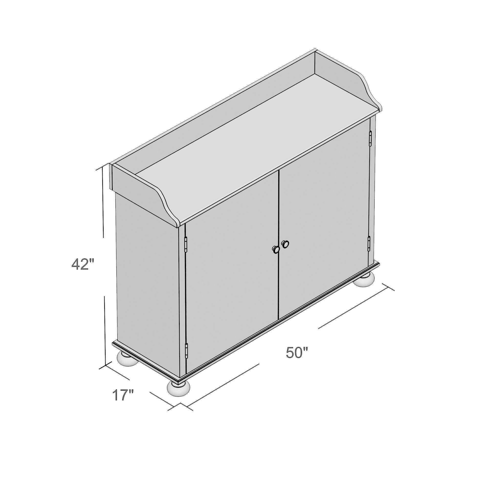 Firefly hollow bar cabinet