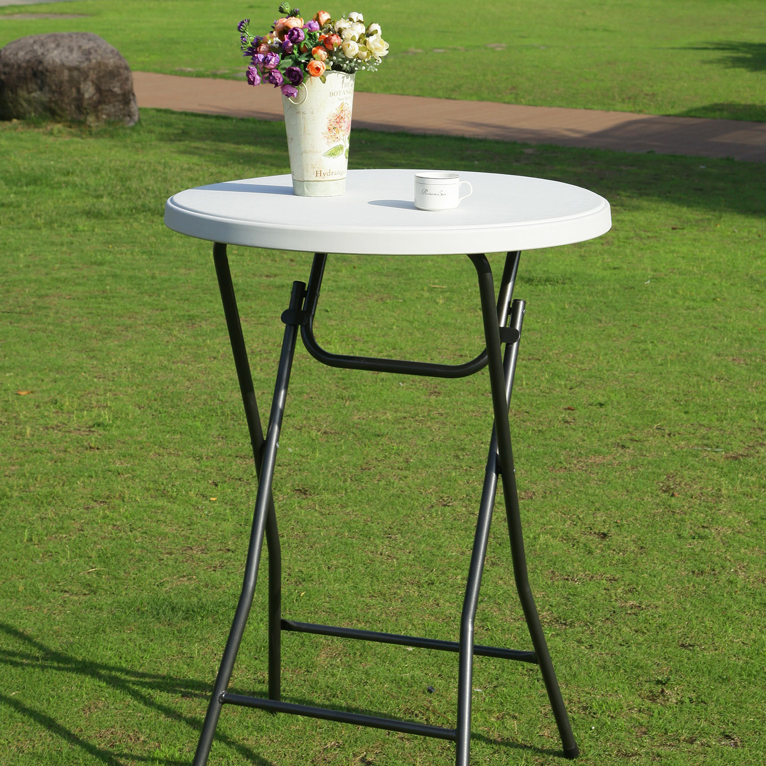 Adecotrading 31 5 Round Folding Table Wayfair Adeco Trading 31 5 Quot Round Folding Table