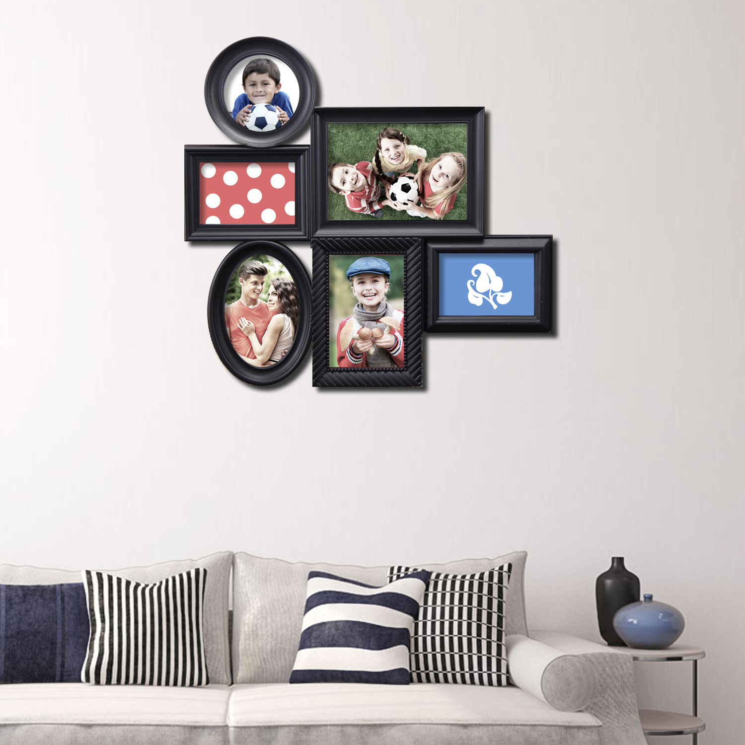 AdecoTrading 6 Opening Decorative Wall Hanging Collage Picture Frame