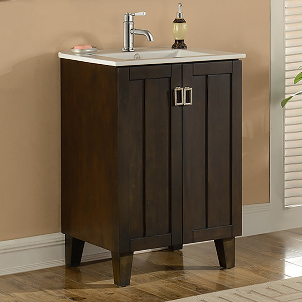 InFurniture IN 32 Series 24" Single Sink Bathroom Vanity ...