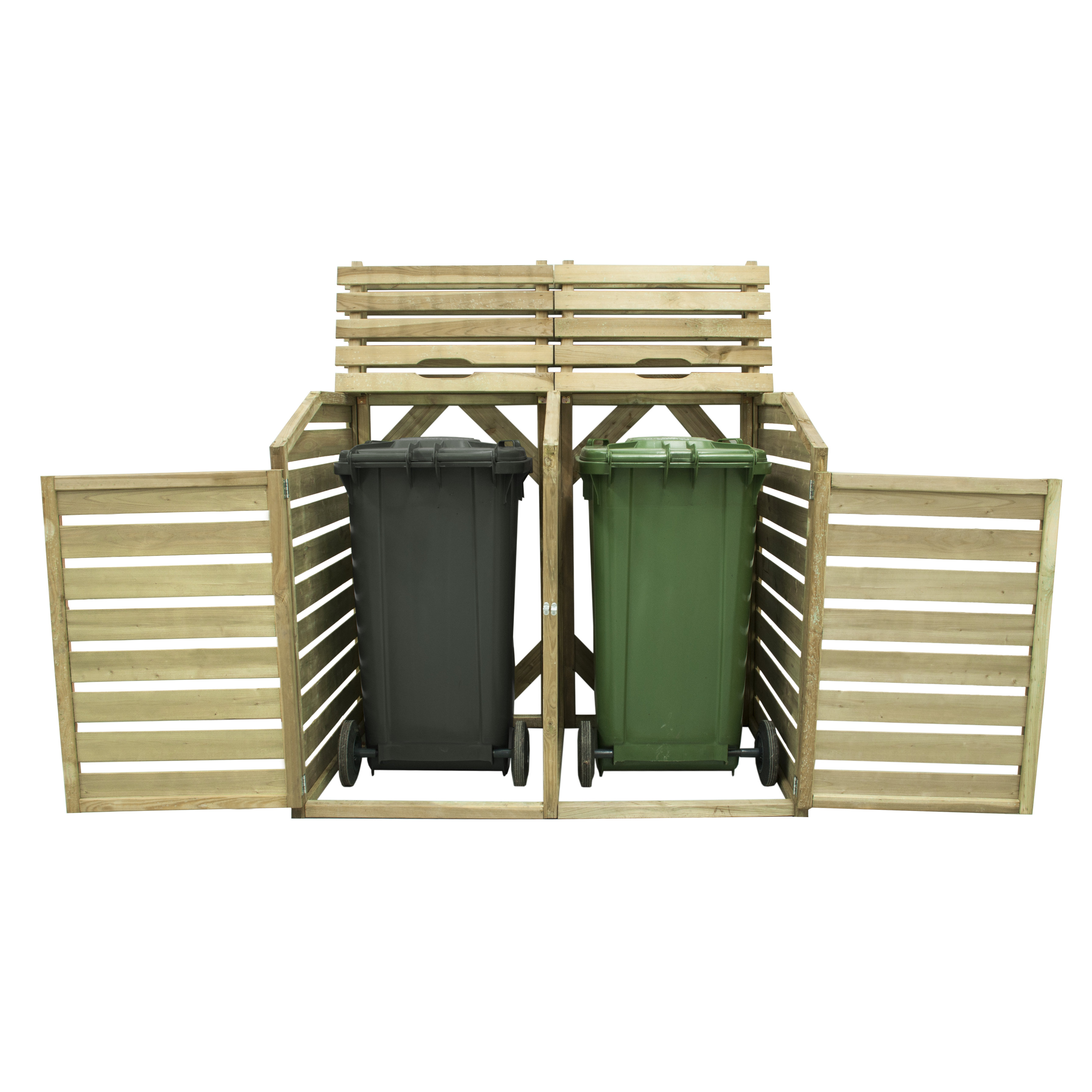 Forest Garden Wooden Double Bin Store & Reviews Wayfair UK