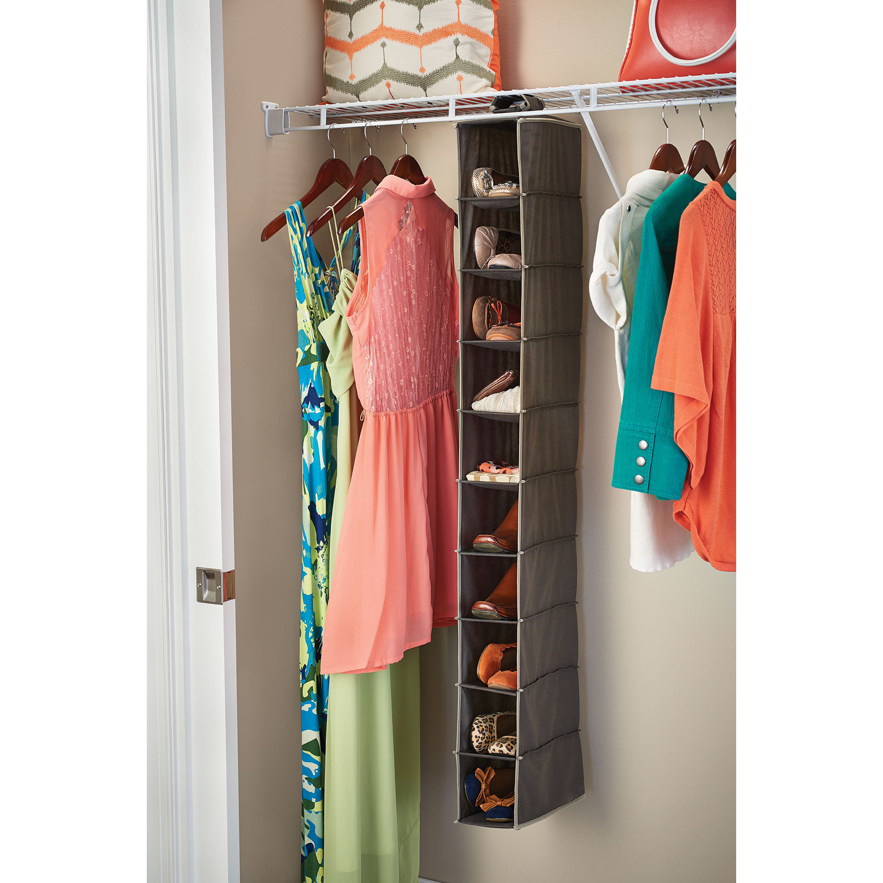 Alluring Chrome Plated Steel Closet Shelf Dividers Set Of 4 Household Essentials Wire Shelf Divider White