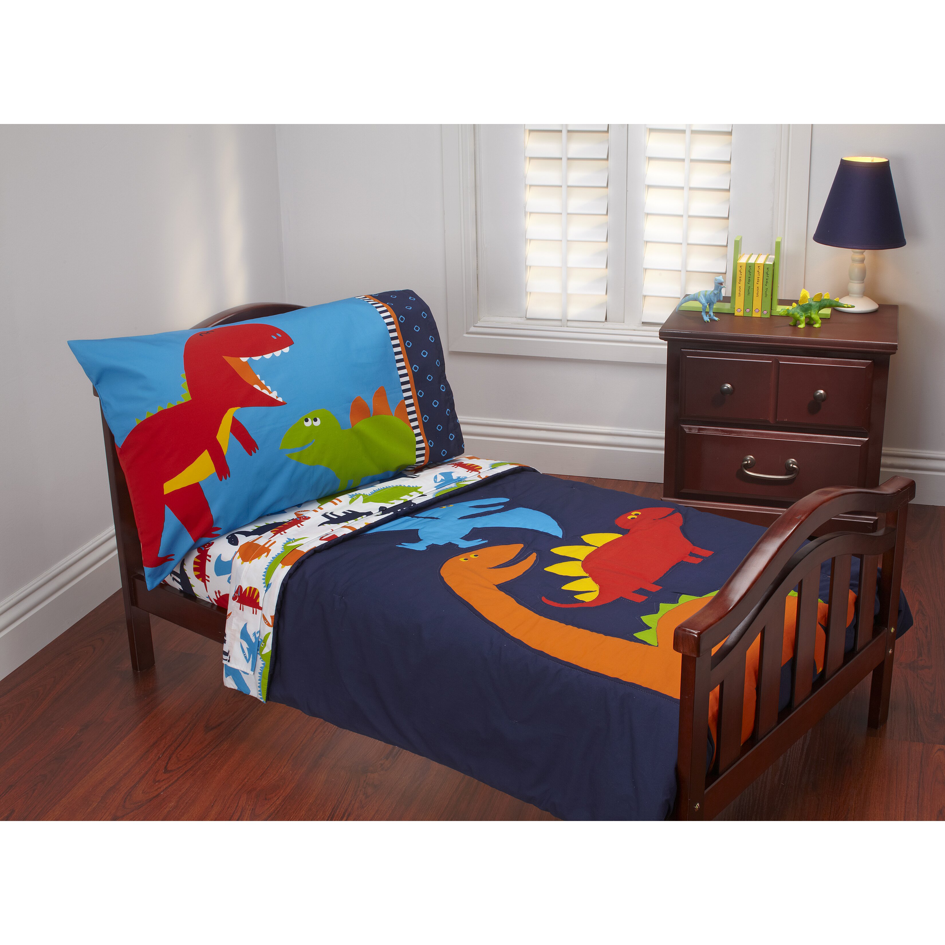 Toddler Bedding Sets You'll Love | Wayfair - Prehistoric Pals 4 Piece Toddler Bedding Set