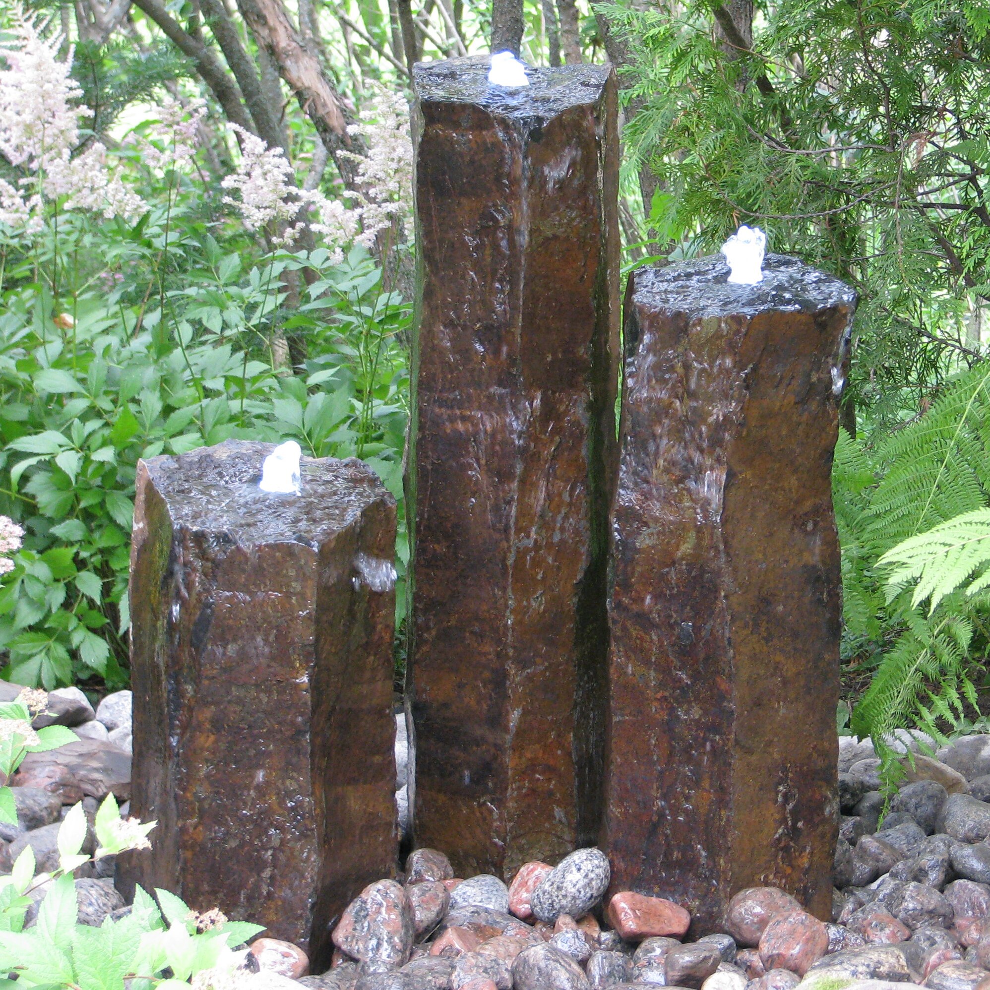 Stone Age Creations Basalt Trio Fountain 