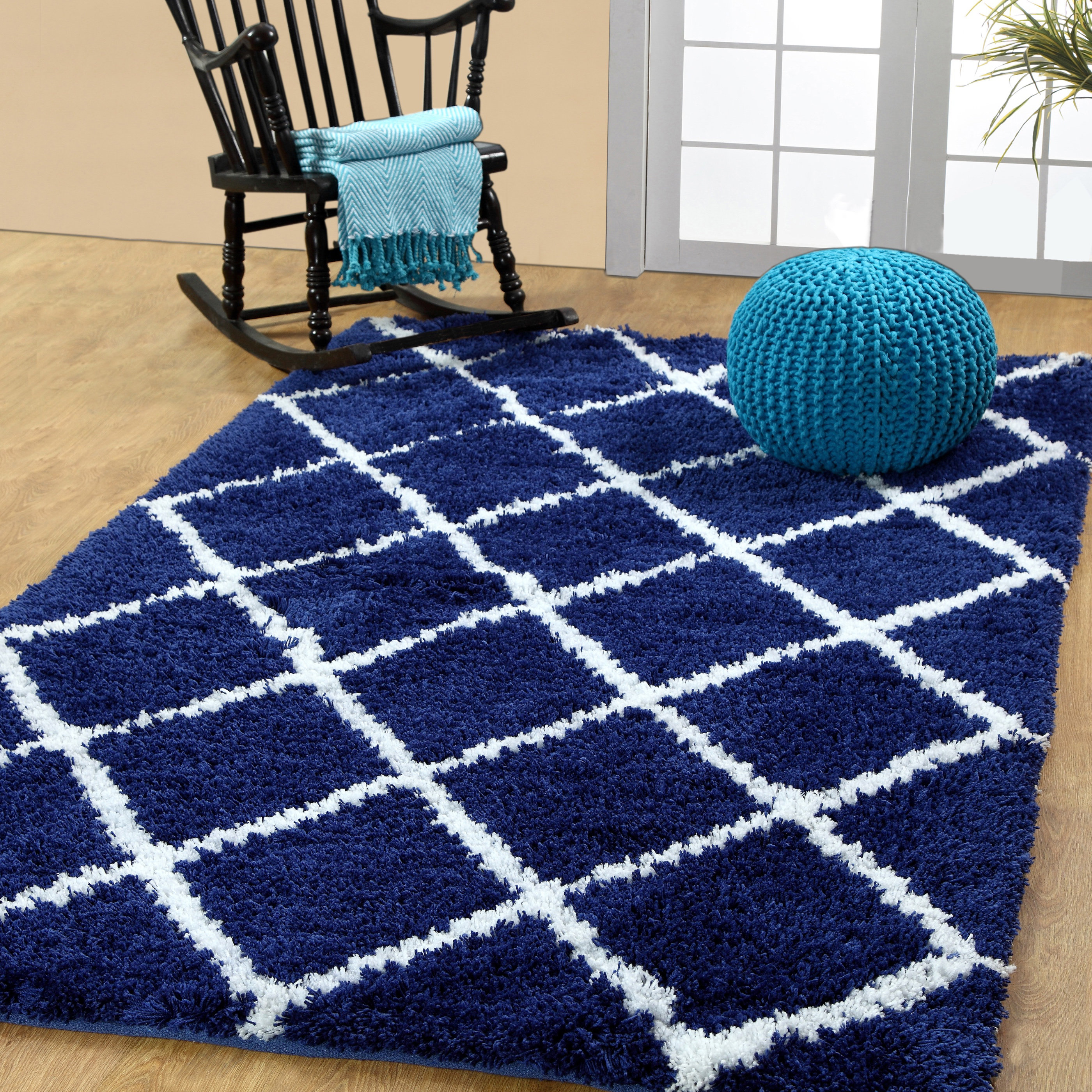 Affinity Linens HandWoven Navy Area Rug & Reviews Wayfair
