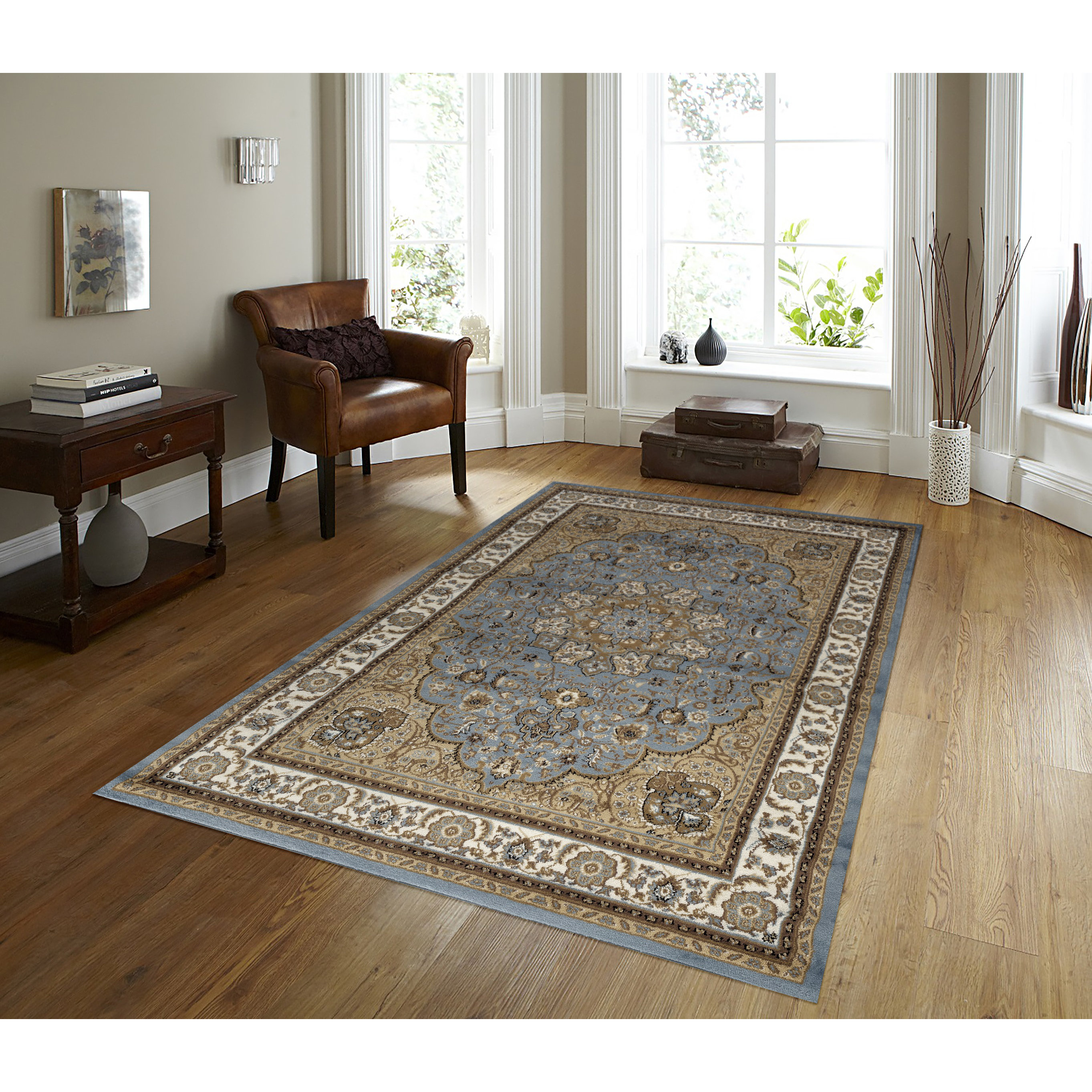 Persianrugs Tobis Modern Blue Area Rug & Reviews Wayfair