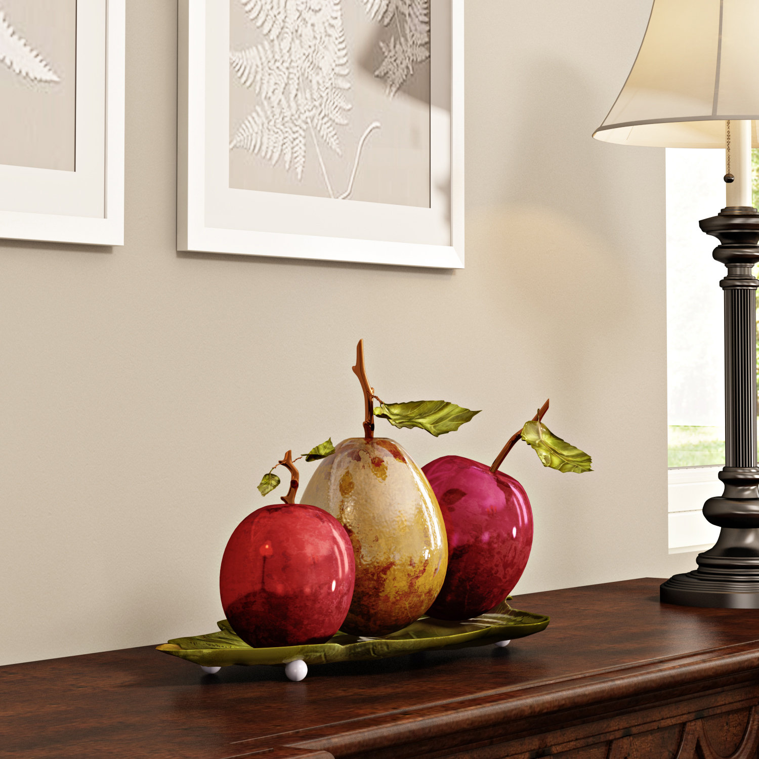 Darby Home Co Centerpiece Glazed Metal Artificial Fruit & Reviews Wayfair