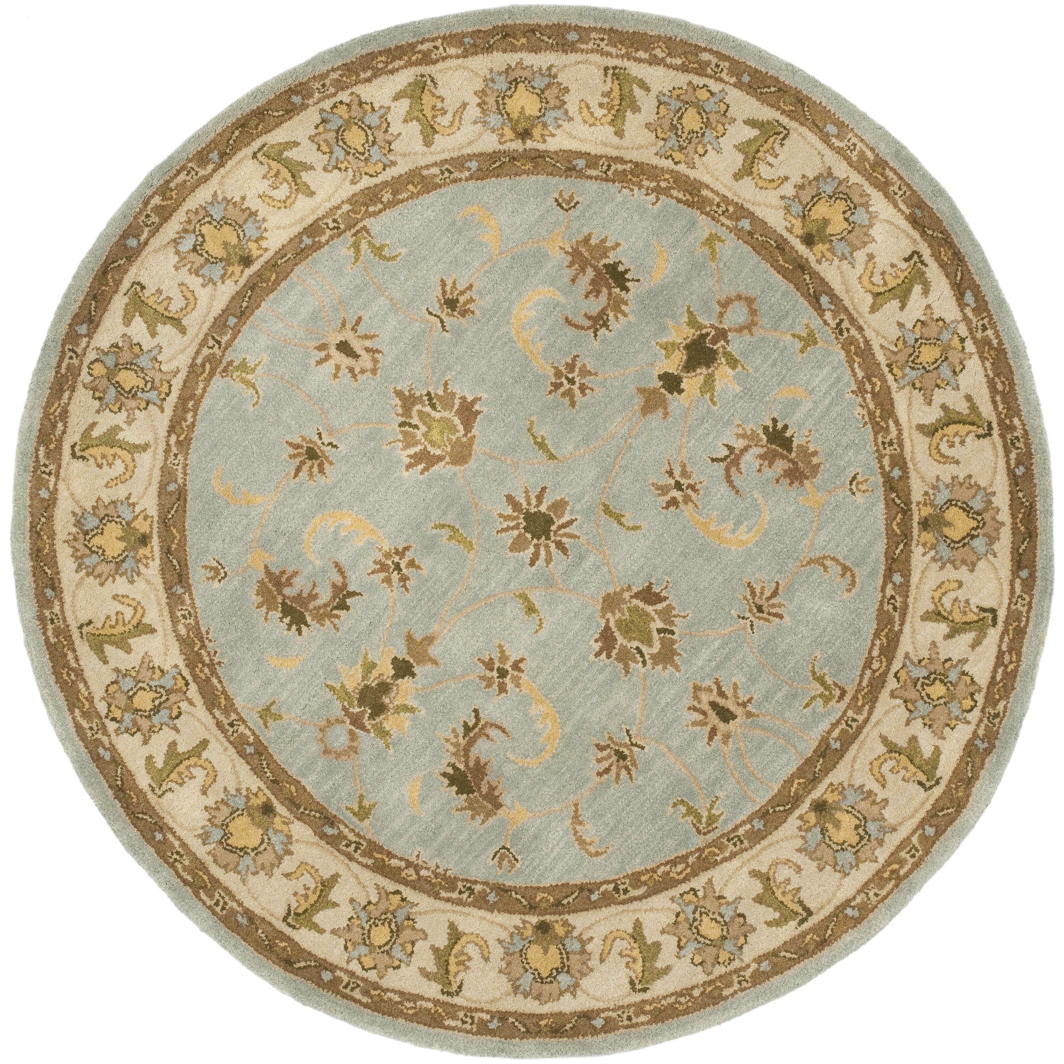 light blue and beige area rug