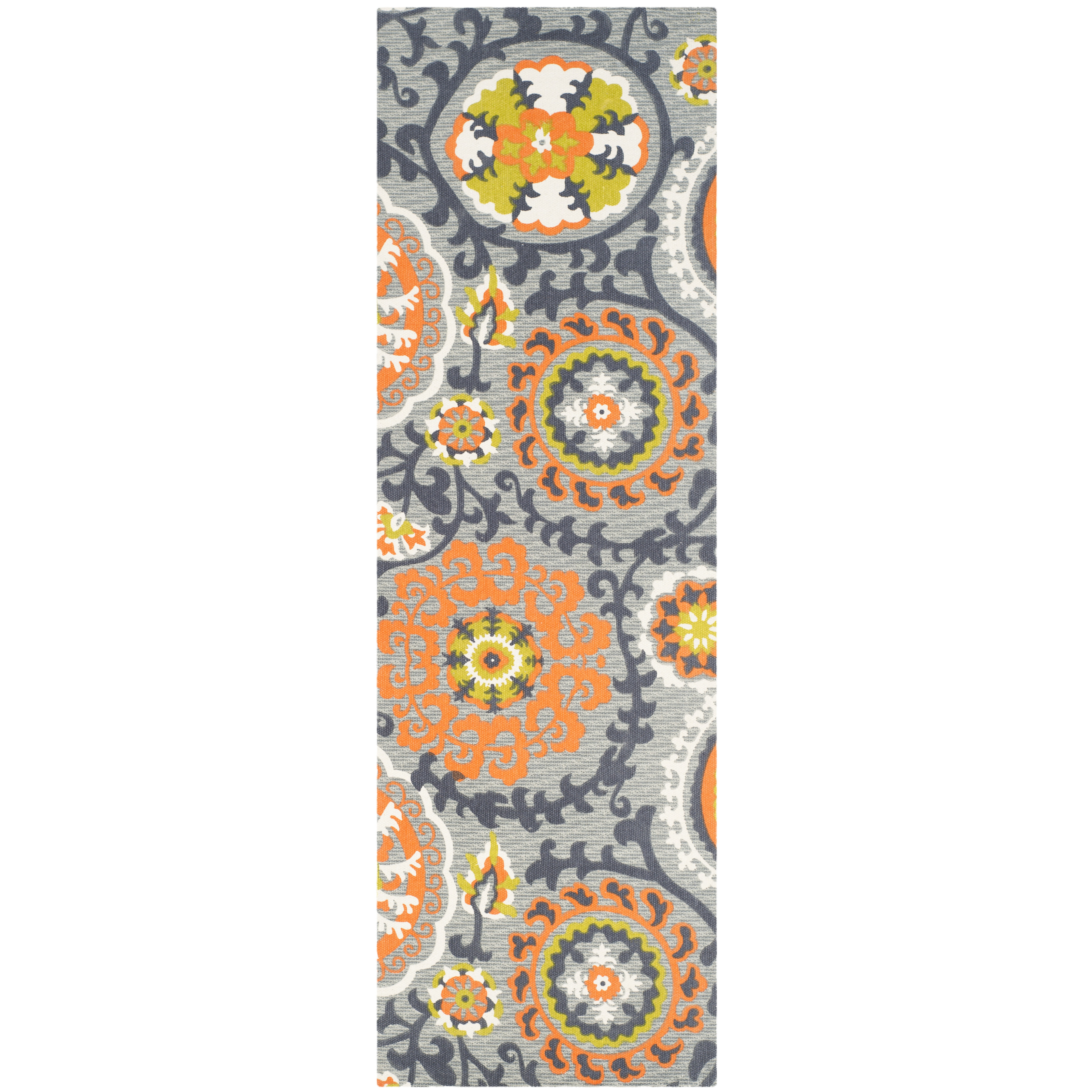 Varick Gallery Columbus Circle HandLoomed Blue/Orange Area Rug & Reviews Wayfair