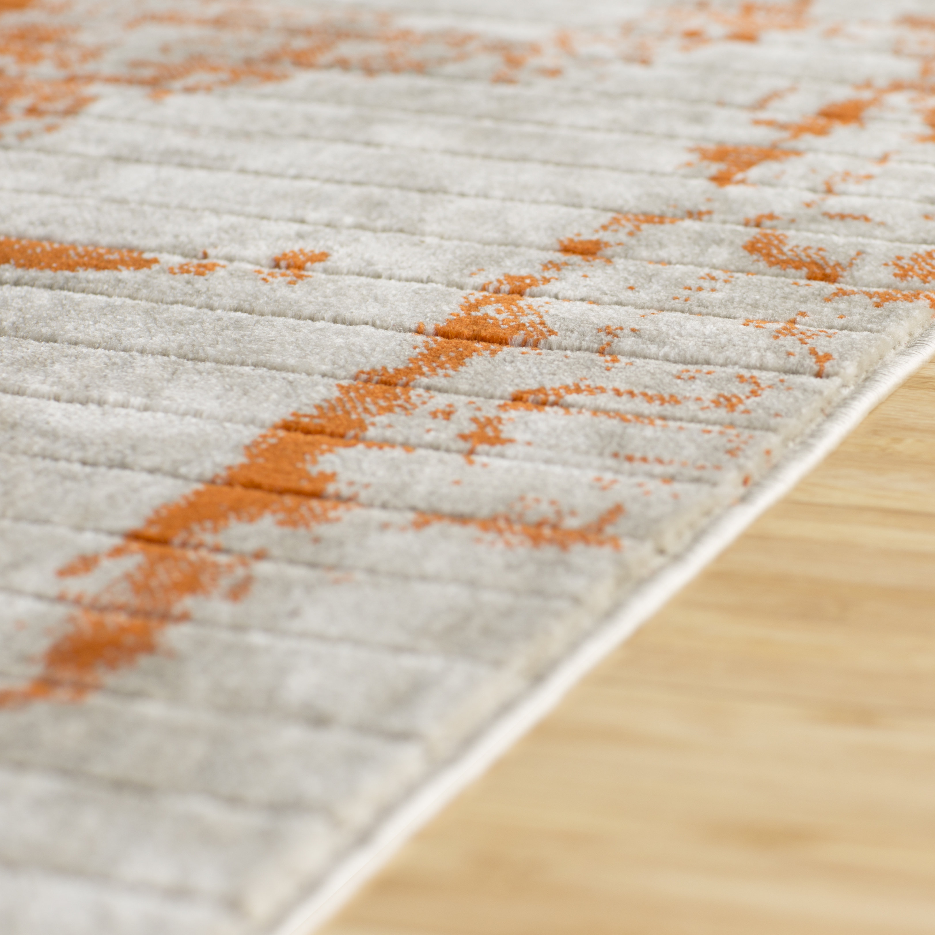 Varick Gallery Ferrin Light Gray/Burnt Orange Area Rug & Reviews Wayfair