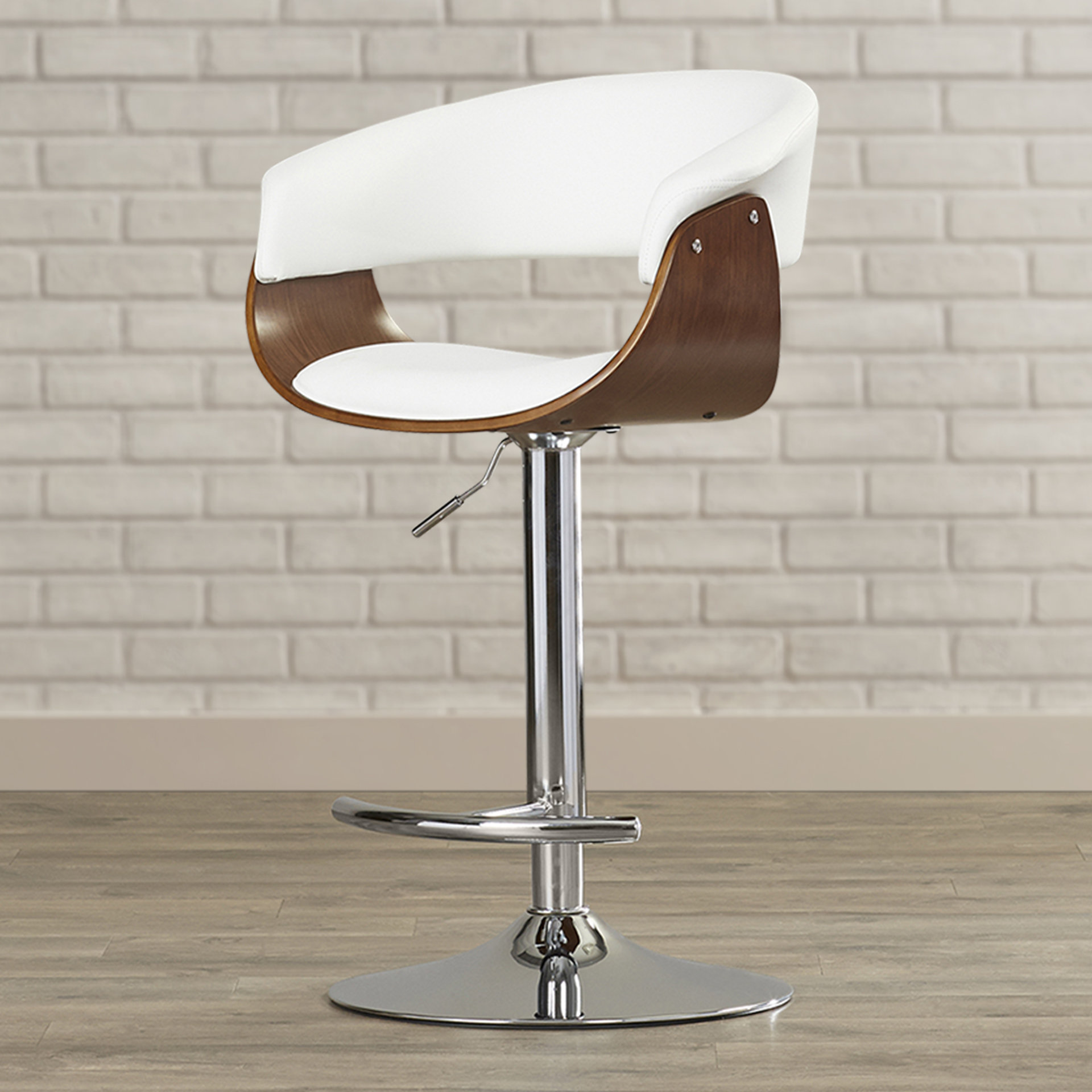 Brayden Studio Manufahi Adjustable Height Swivel Bar Stool with Cushion Wayfair