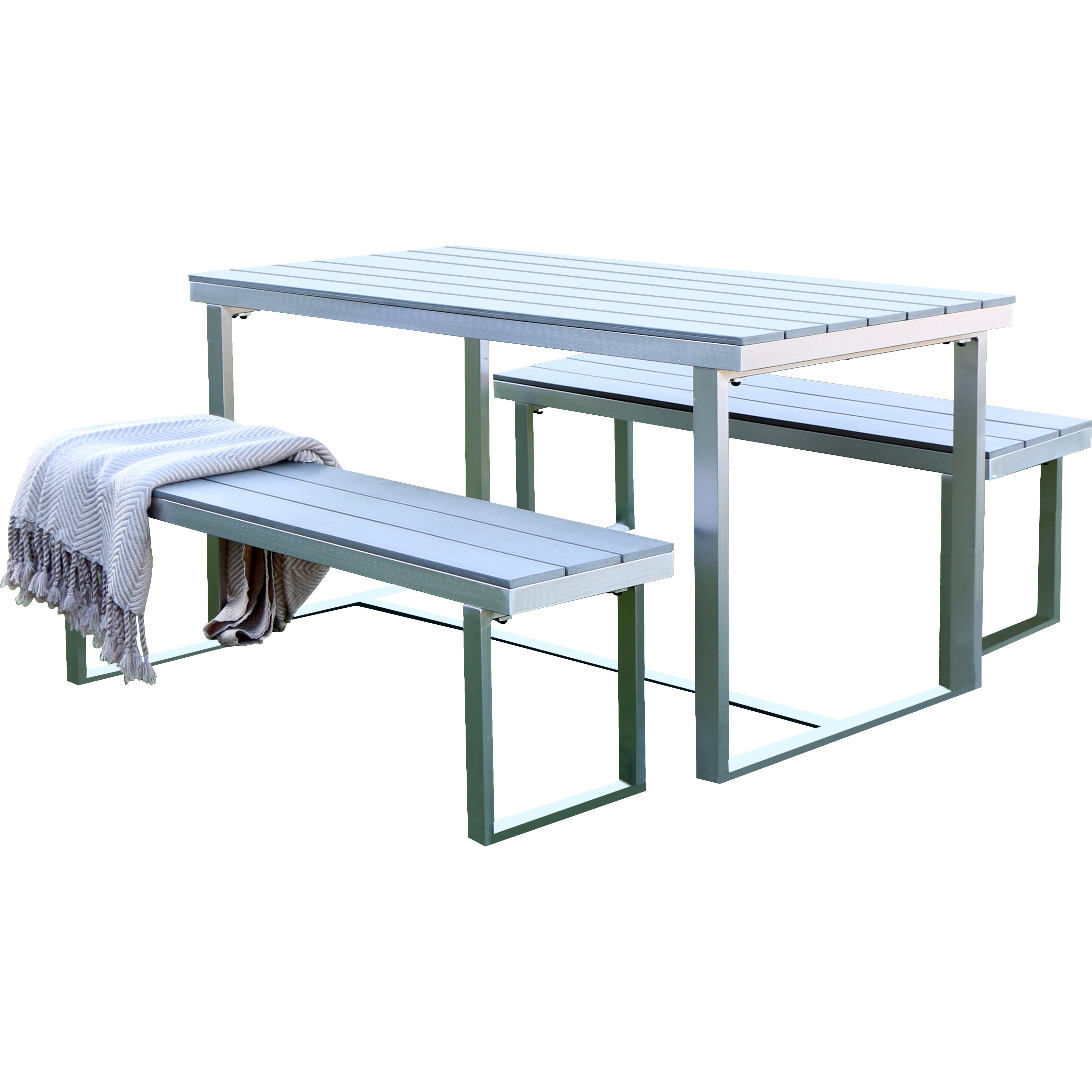 Wade Logan Salvatore Grey Patio Table & Reviews Wayfair