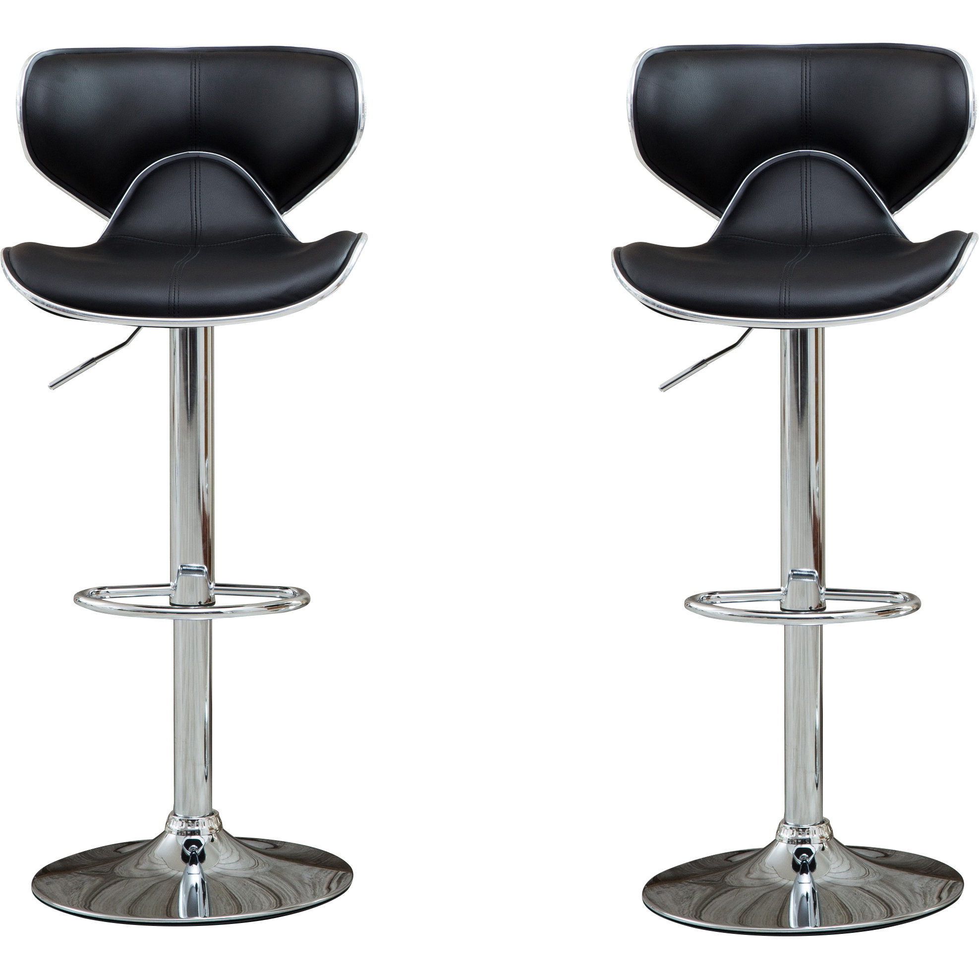 Wade Logan Harlow Adjustable Height Swivel Bar Stool & Reviews Wayfair