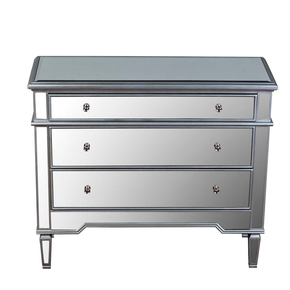 BestMasterFurniture 3 Drawer Mirrored Chest & Reviews Wayfair