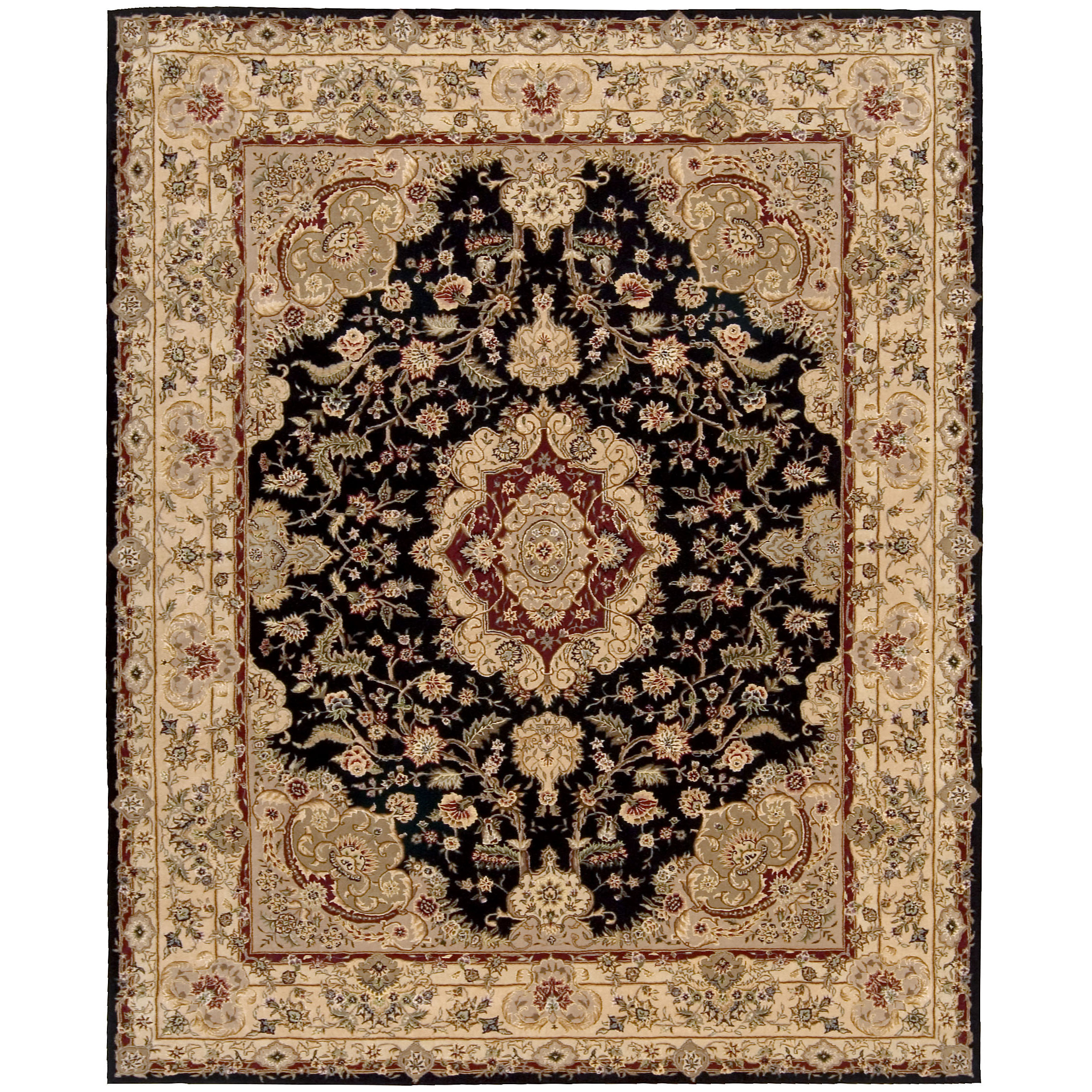 black and tan area rug