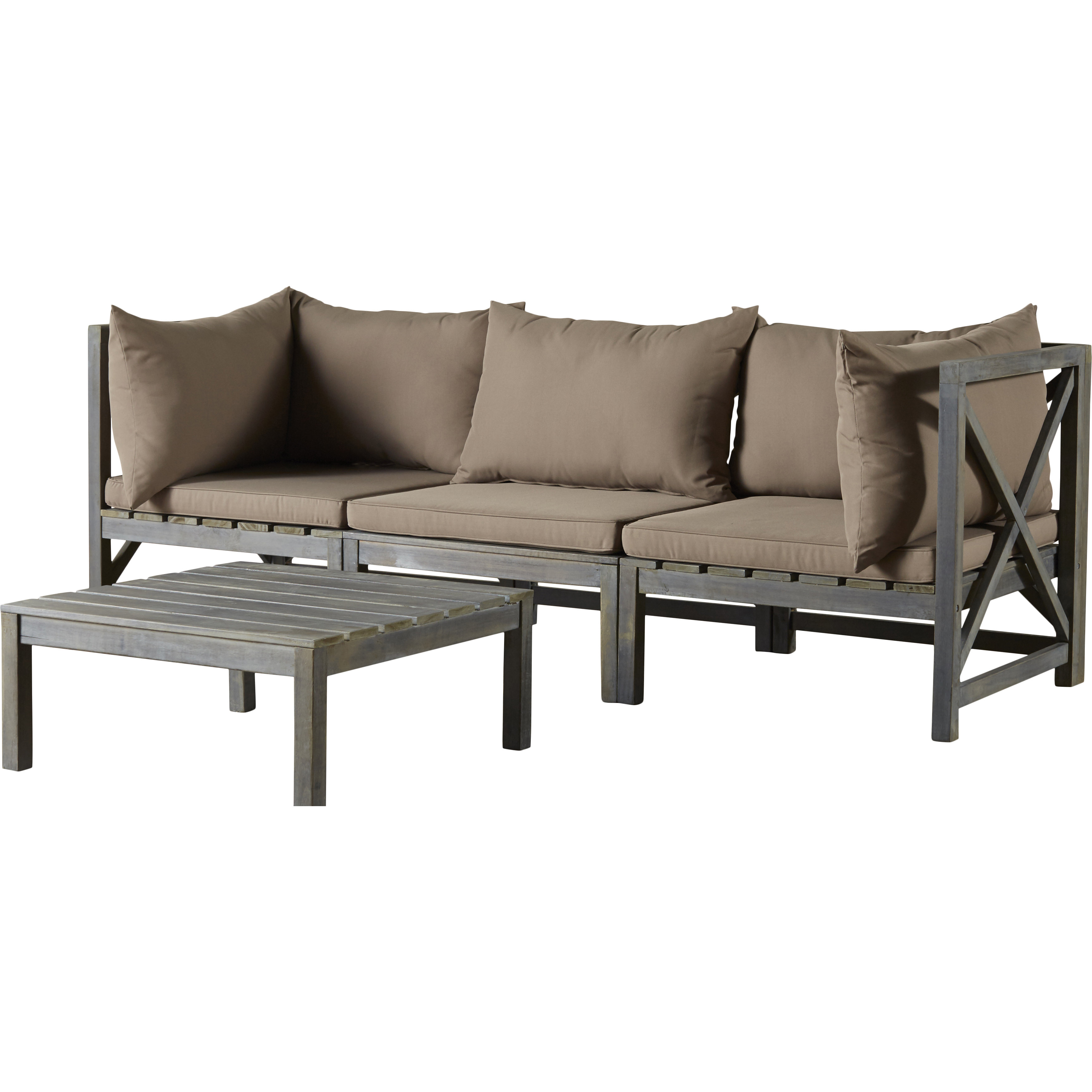 Fsc Certified Patio Furniture Wayfair Lynwood Modular Outdoor 2 Piece Sectional Seating Group With Cushions
