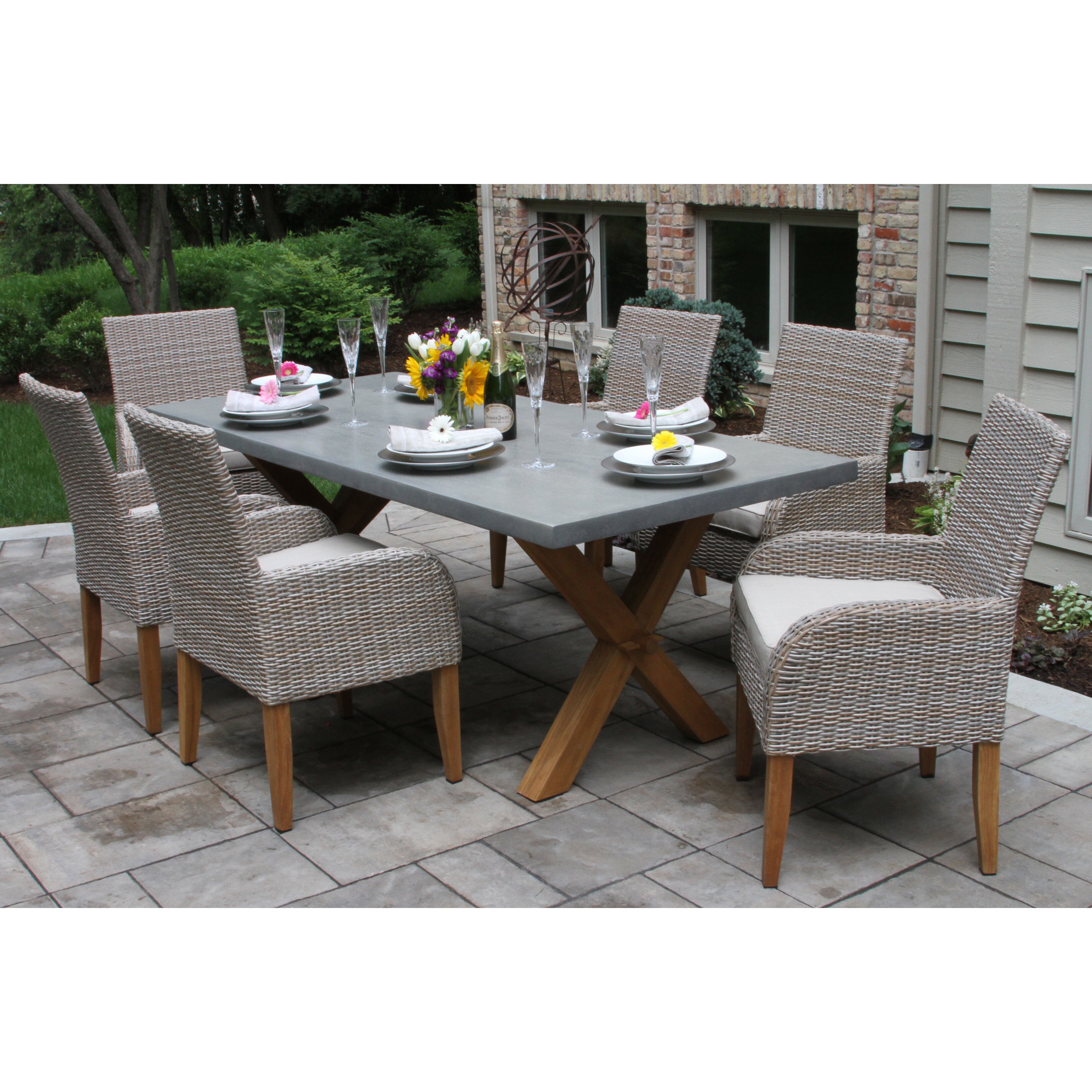 Beachcrest Home Boca Raton 7 Piece Dining Set with ...