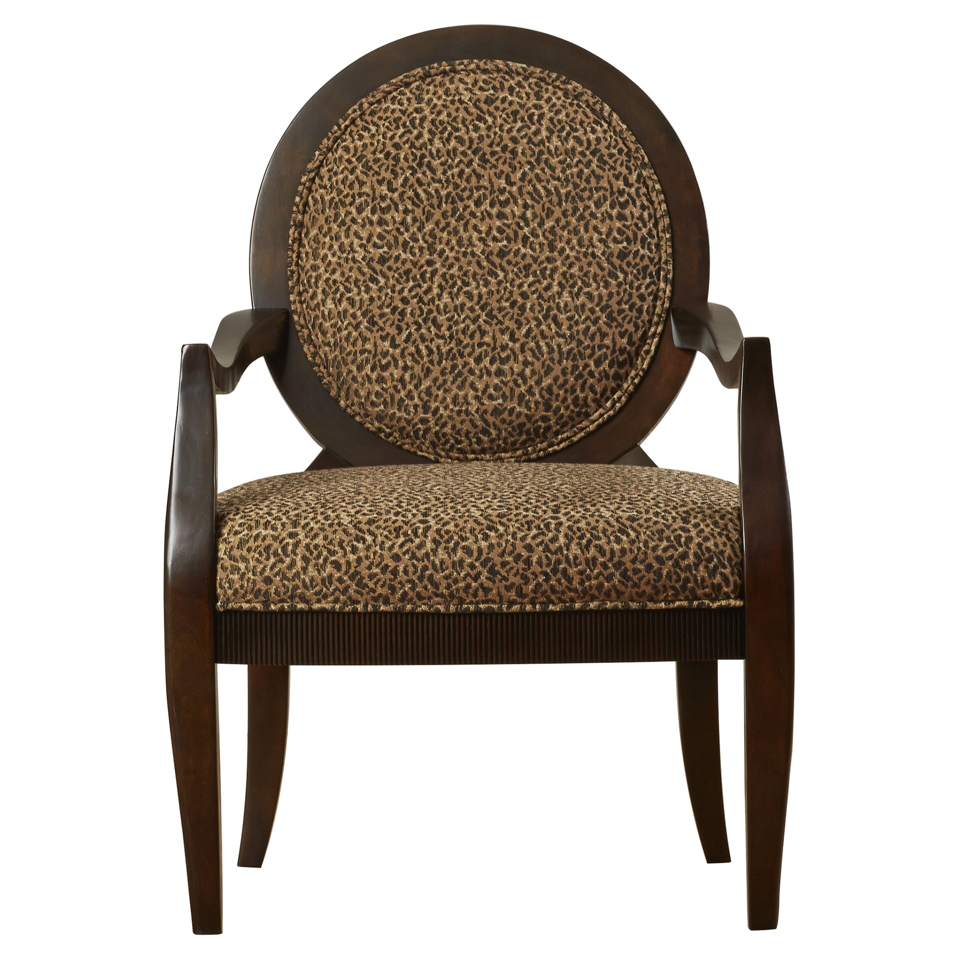 House of Hampton Leopard Print Distressed Fabric Arm Chair & Reviews ...