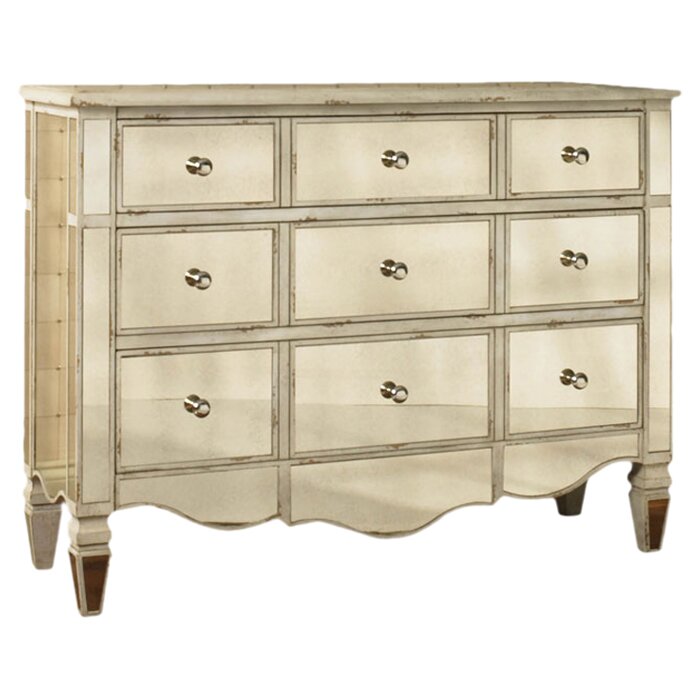 House of Hampton Ove Mirrored 3 Drawer Accent Chest & Reviews ... - House of Hampton® Ove Mirrored 3 Drawer Accent Chest