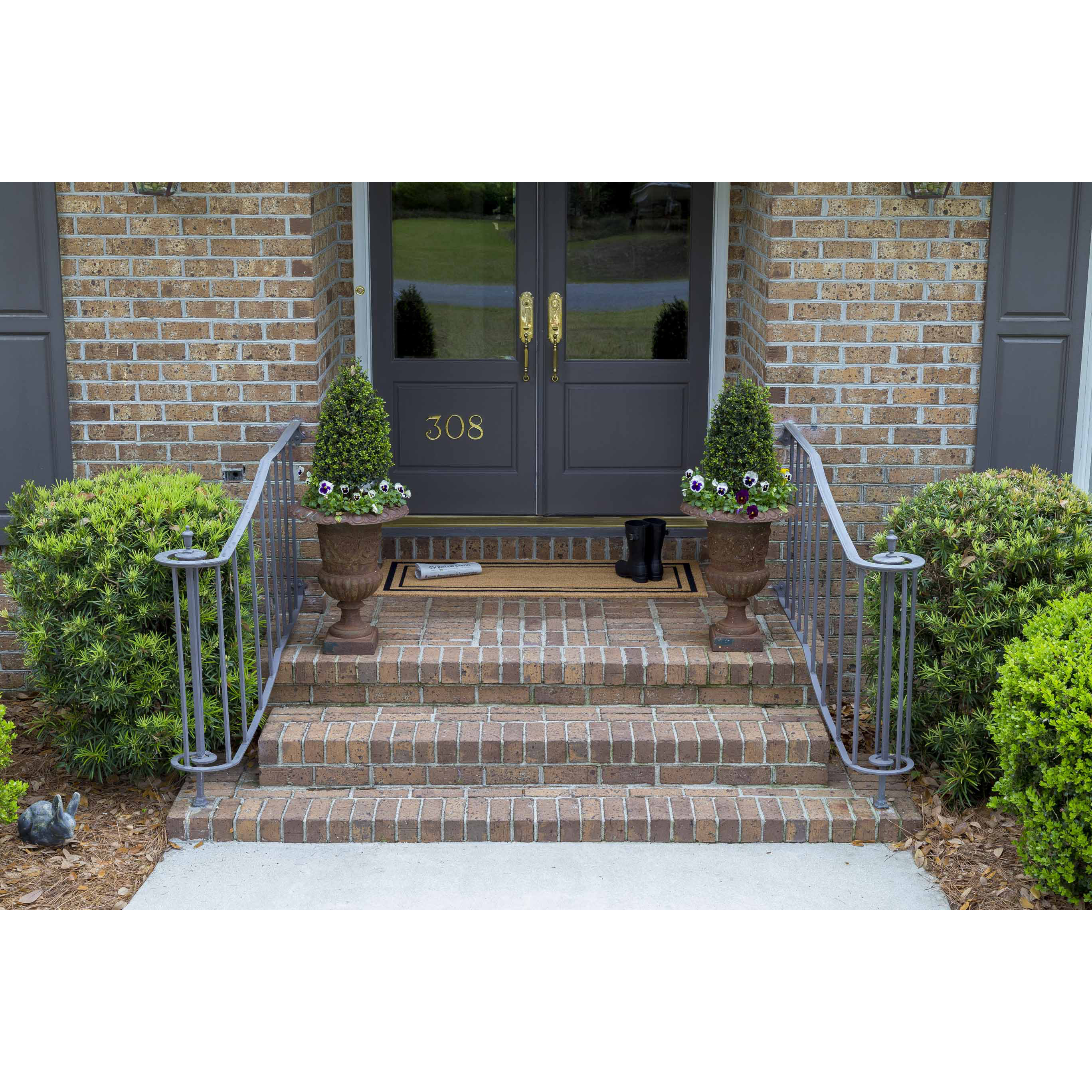 US Cocoa Mat DeCoir Classic Border Double Door Doormat & Reviews Wayfair