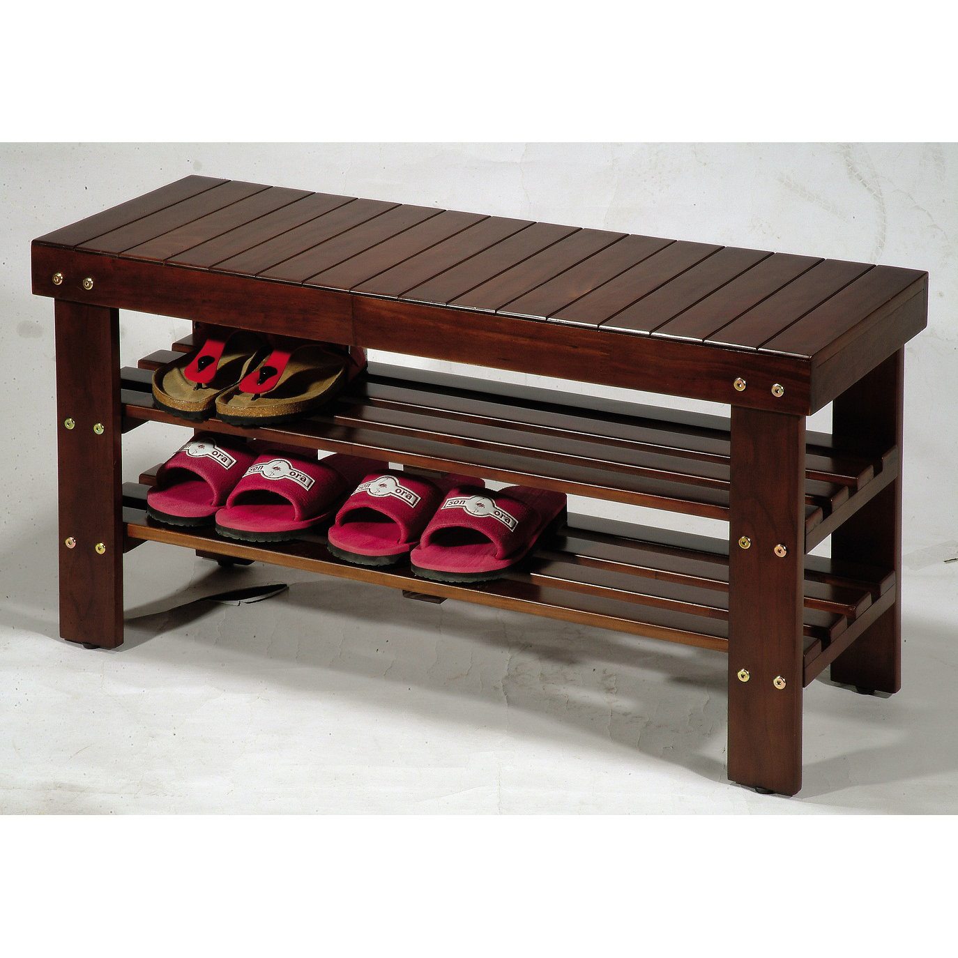 Roundhill Furniture Solid Wood Entryway Bench Reviews 