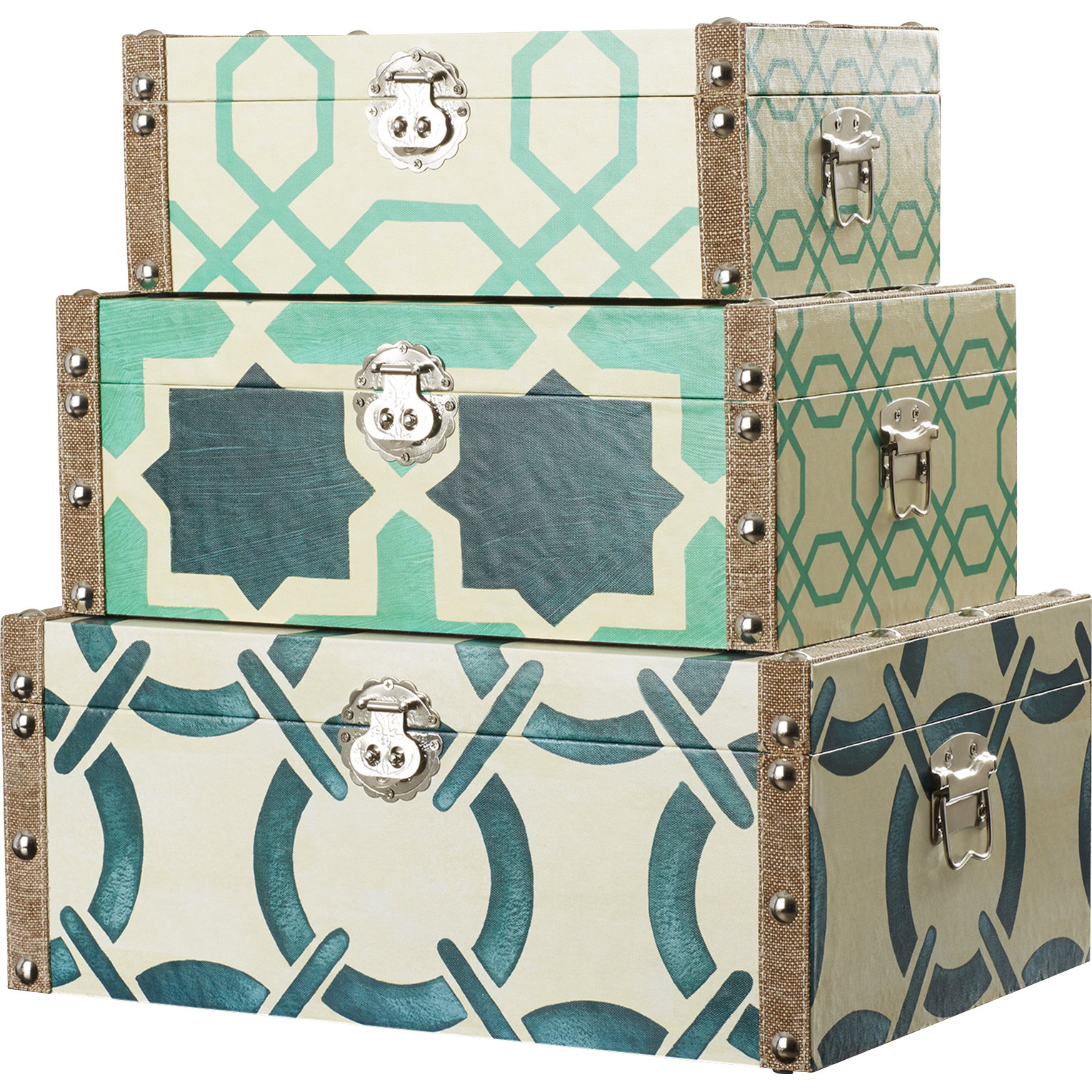 Bungalow Rose San Vicente 3 Piece Storage Box Set & Reviews Wayfair