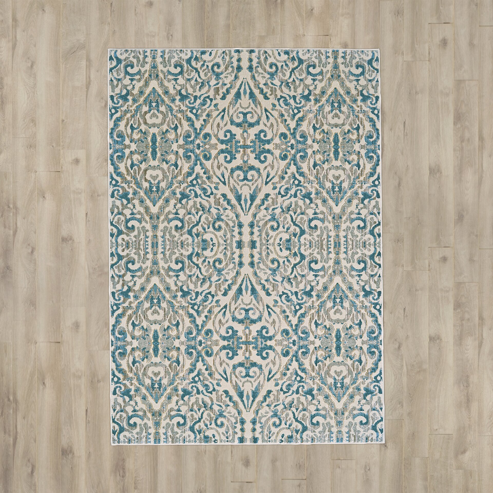 Bungalow RoseÃ¢Â„Â¢ Saleya Turquoise Area Rug & Reviews | Wayfair - Bungalow Rose™ Saleya Turquoise ...