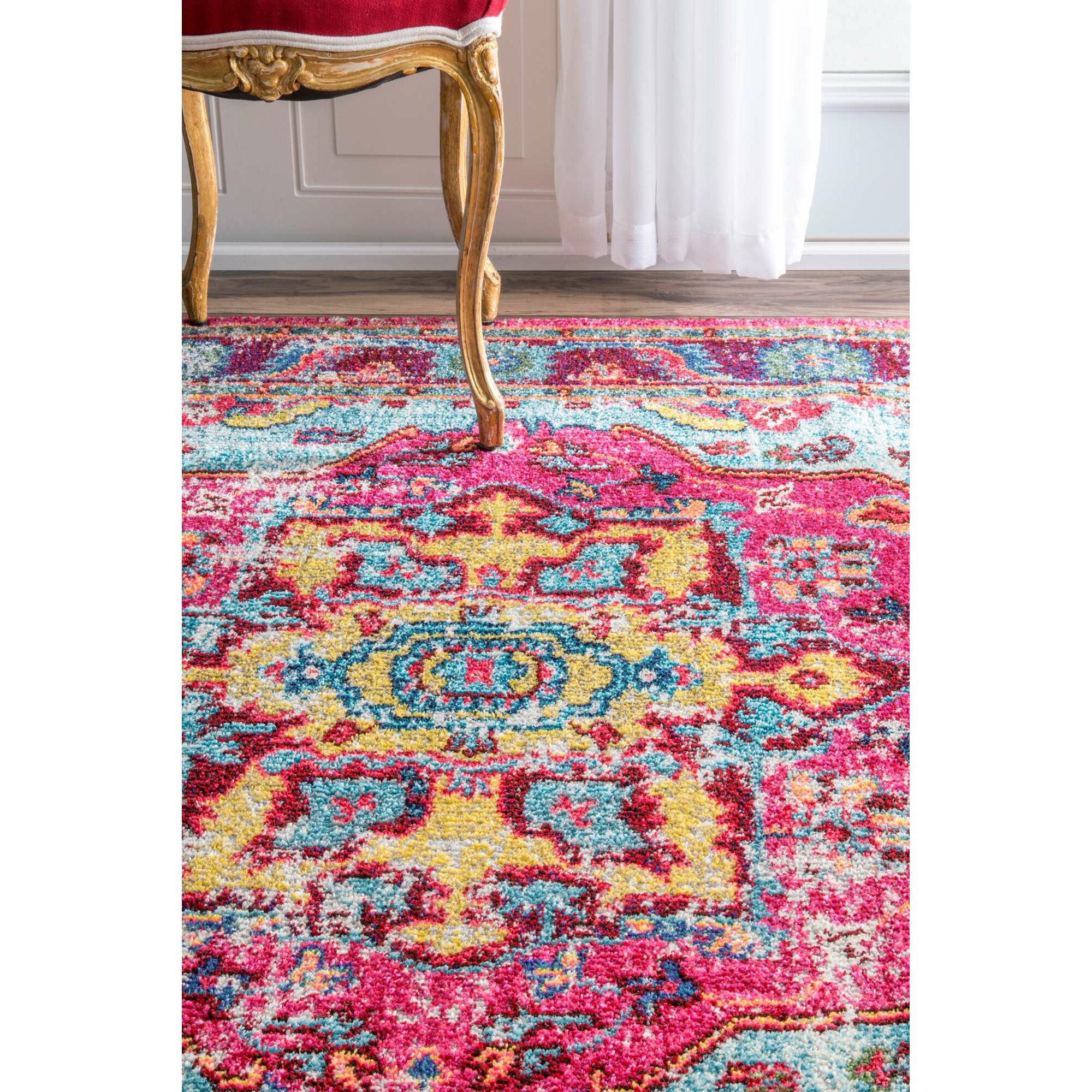 area rugs pink