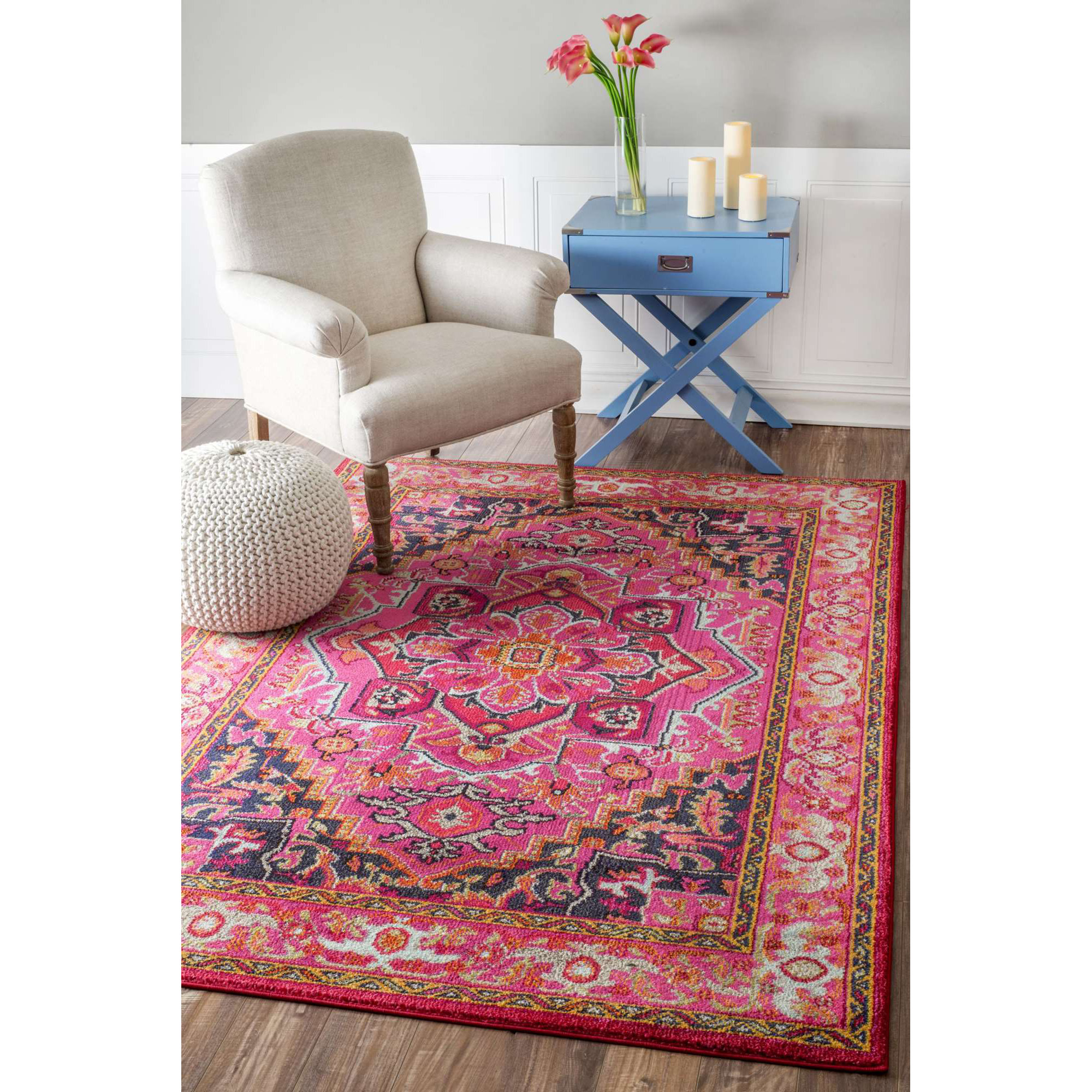 Bungalow Rose Sashi Pink Area Rug & Reviews Wayfair