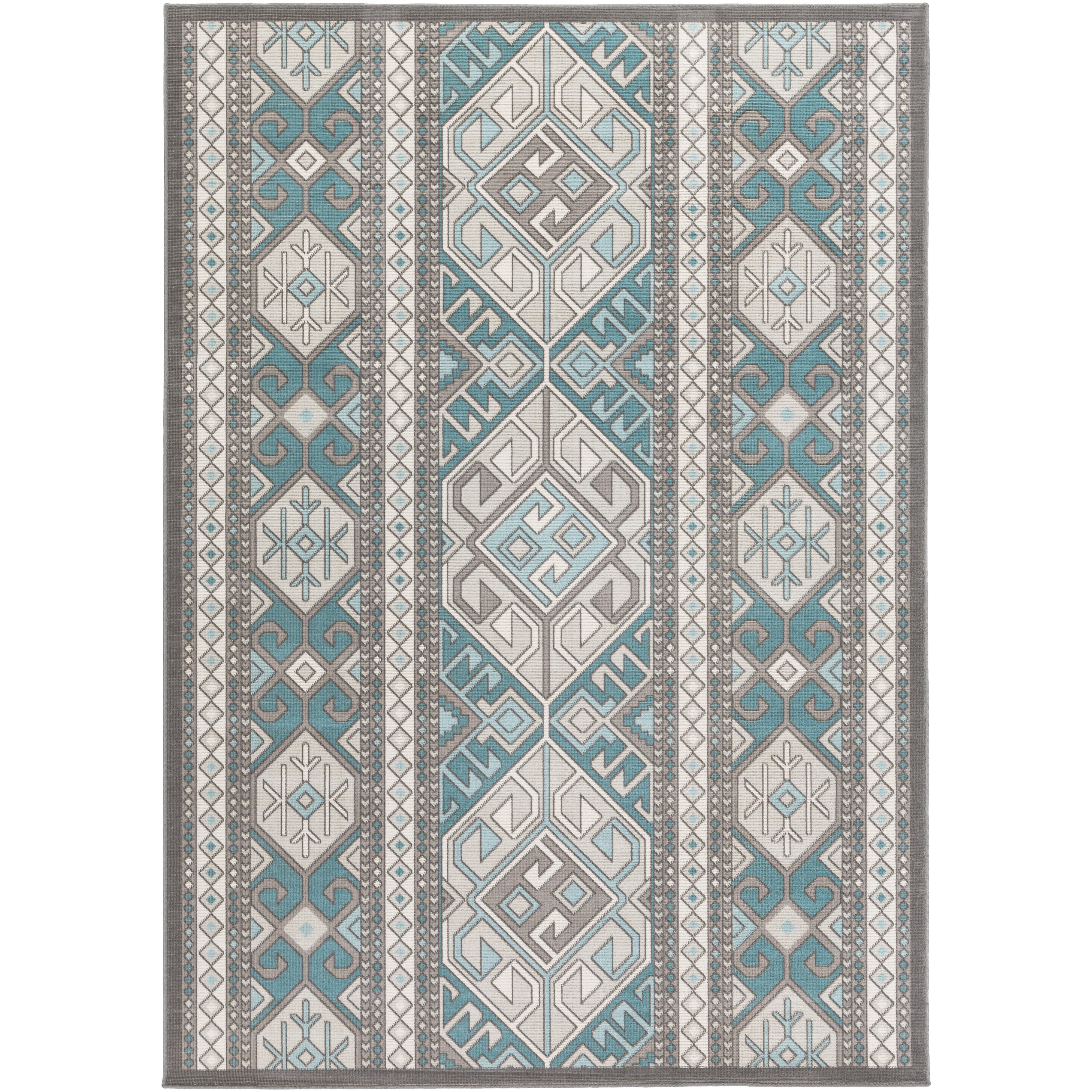 100 [ Teal And Gray Area Rug ]