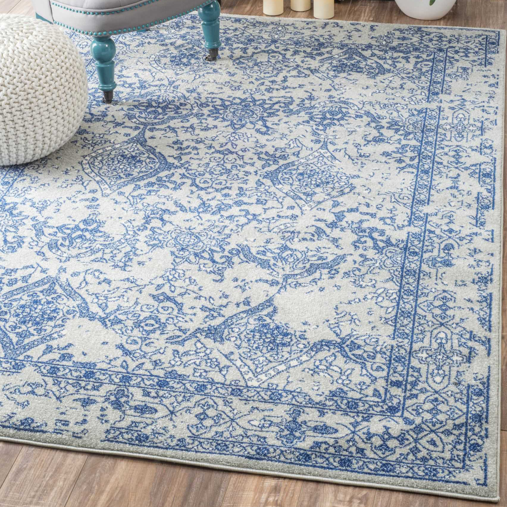 Bungalow Rose Pittwater Light Blue Area Rug & Reviews Wayfair