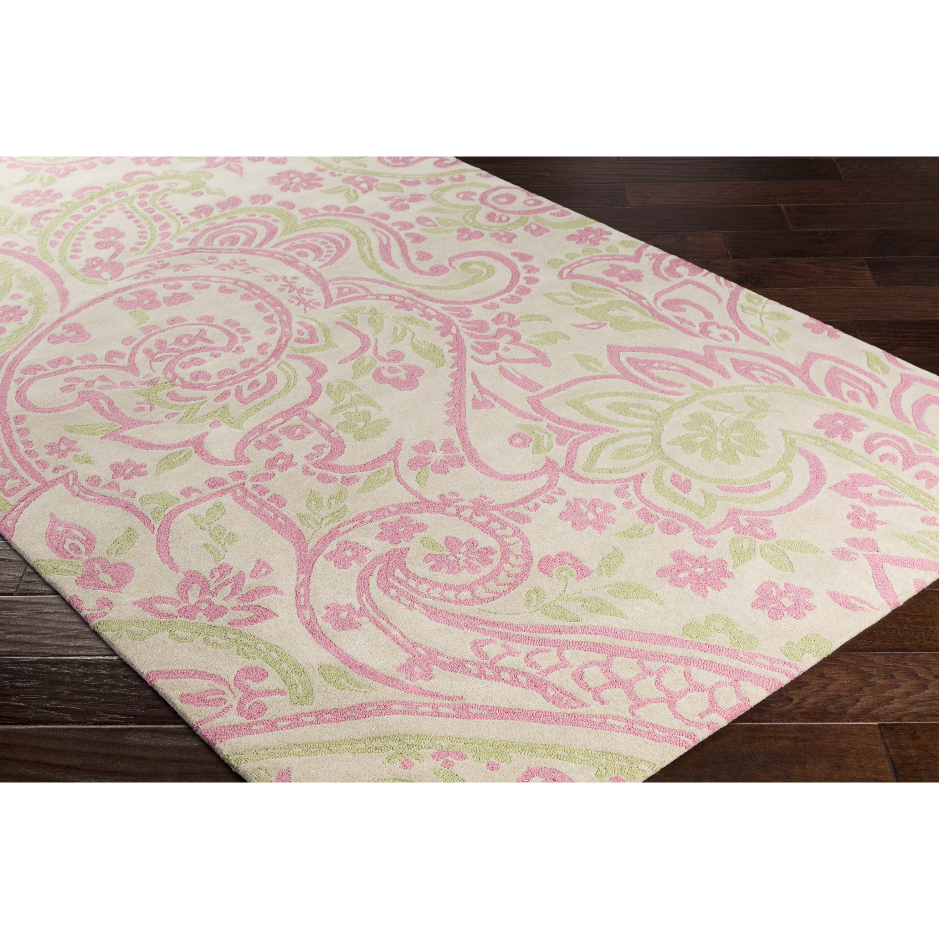 Cleo Hand-Tufted Pink/Green Area Rug | AllModern