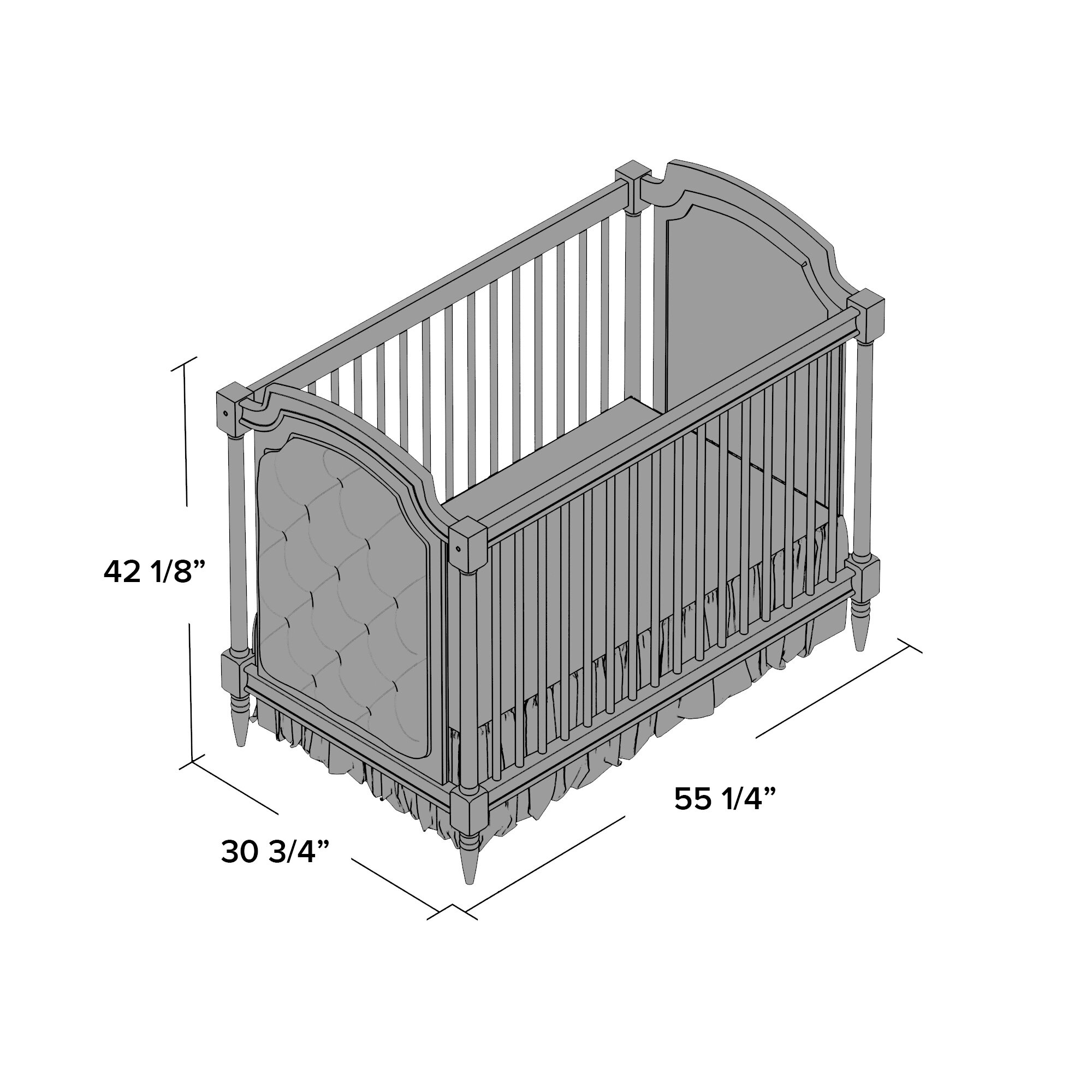 Viv + Rae Josie Upholstered 2-in-1 Convertible Crib & Reviews | Wayfair