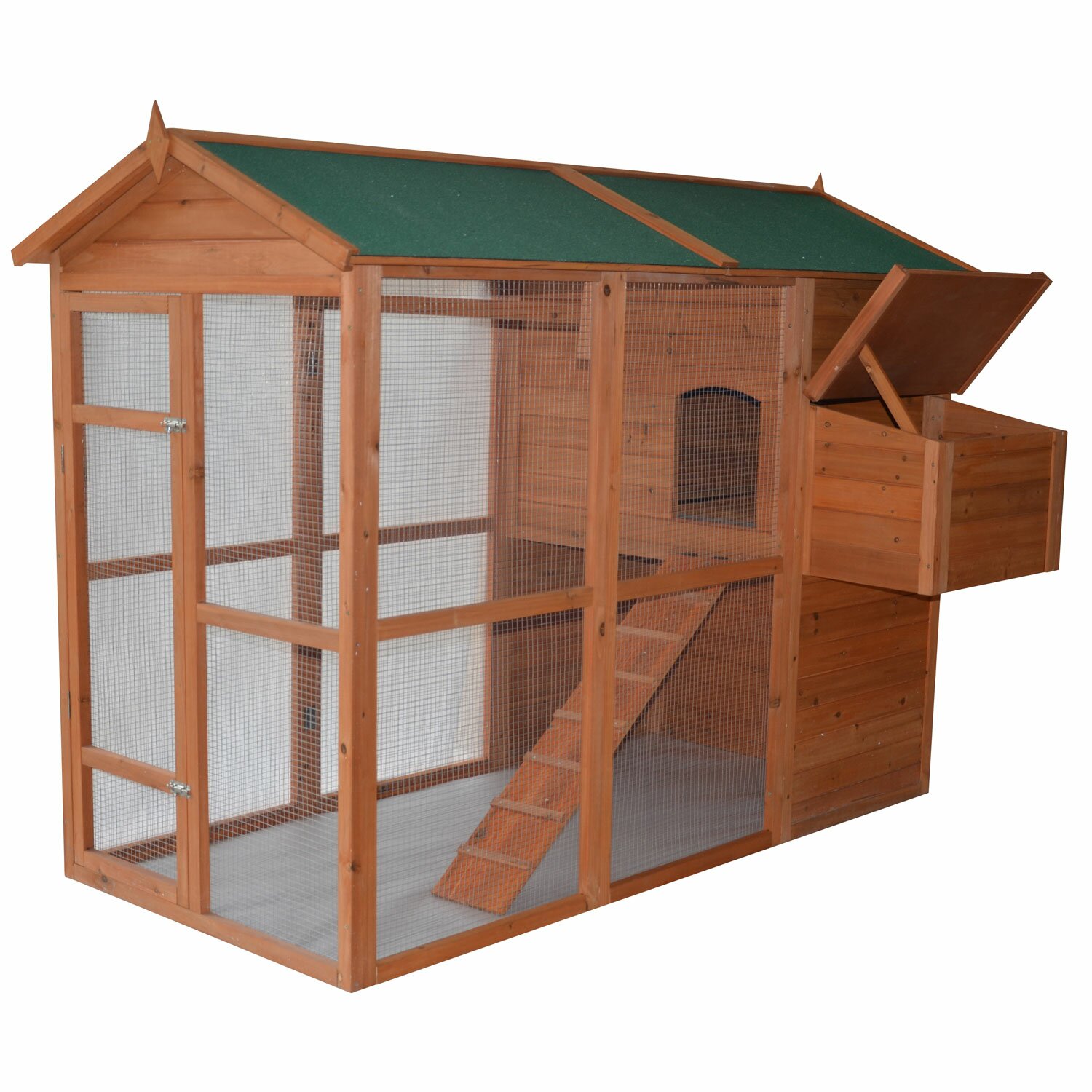 Pawhut Deluxe Large Backyard Chicken Coop/Hen House with 