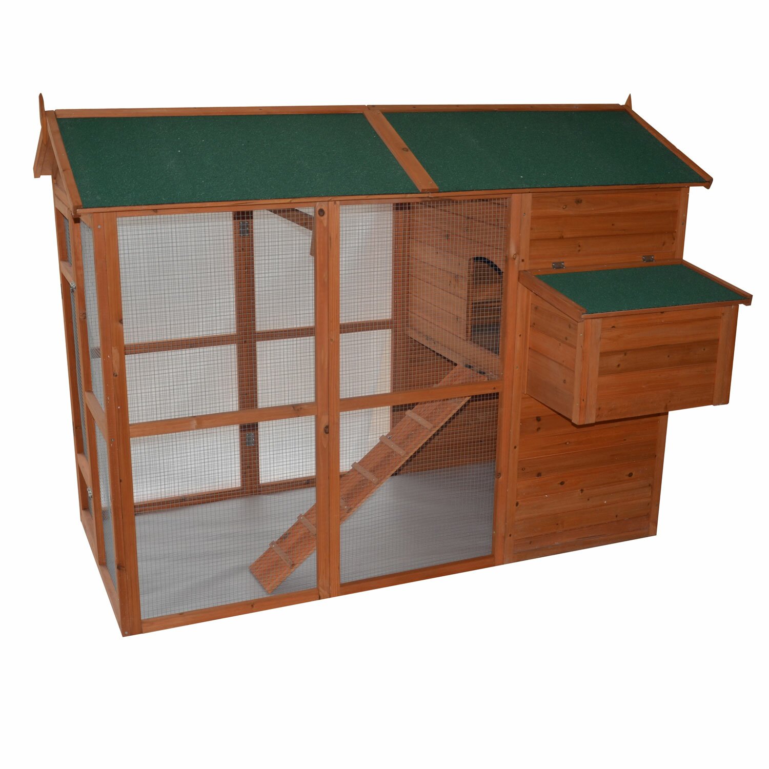 Pawhut Deluxe Large Backyard Chicken Coop with Outdoor Run 