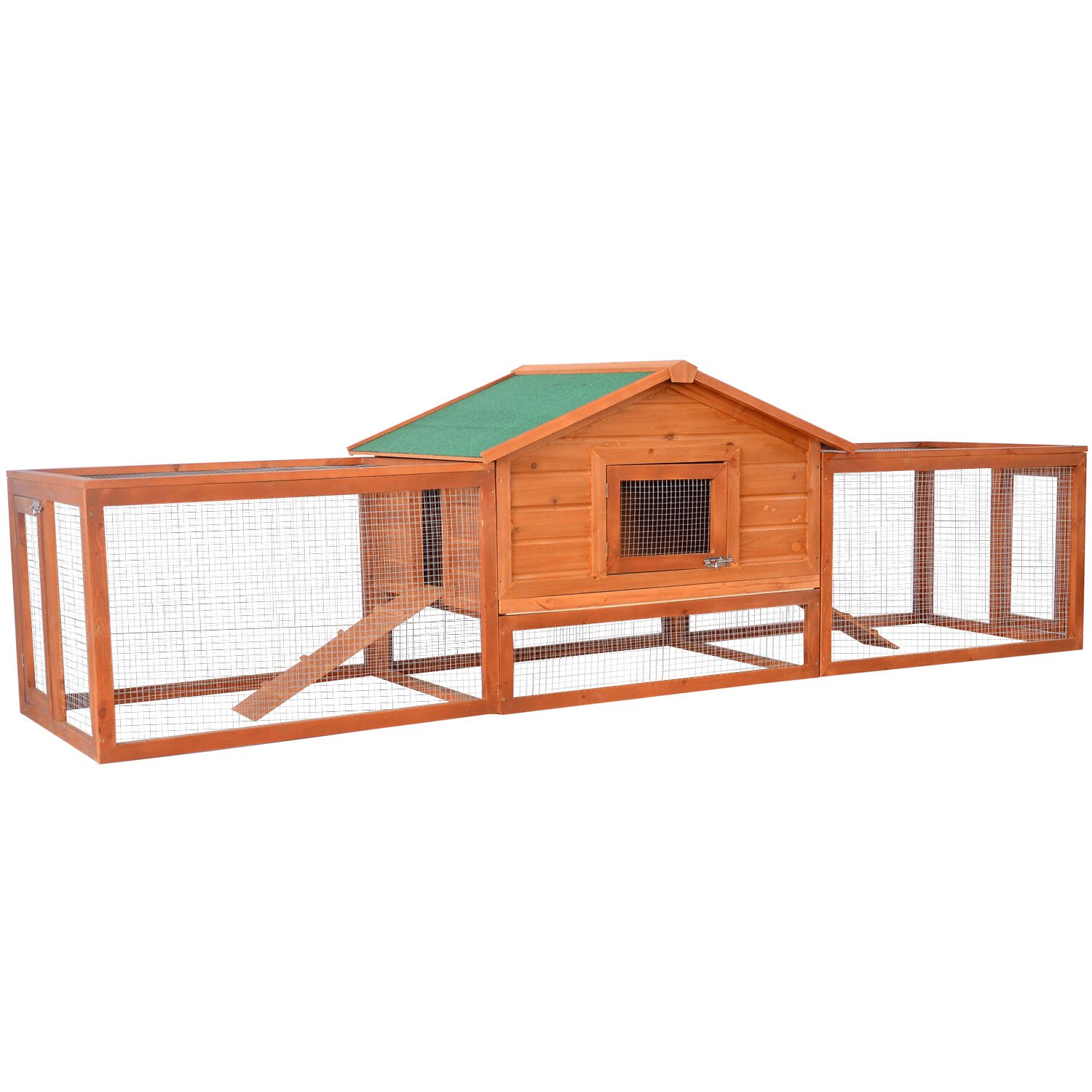 Pawhut Pawhut Deluxe Rabbit Hutch Chicken Coop with Double Outdoor Runs ... - Pawhut Pawhut Deluxe Rabbit Hutch Chicken Coop With Double OutDoor Runs