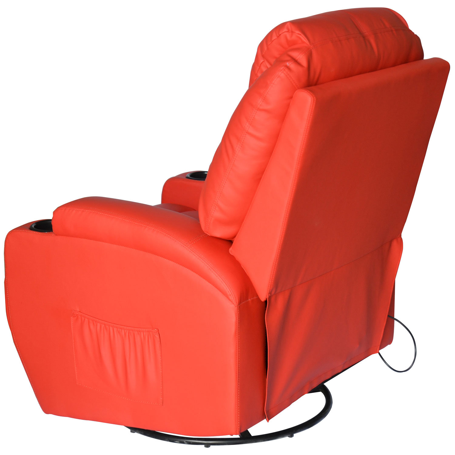 Outsunny Deluxe Heated Vibrating Vinyl Leather Massage Recliner