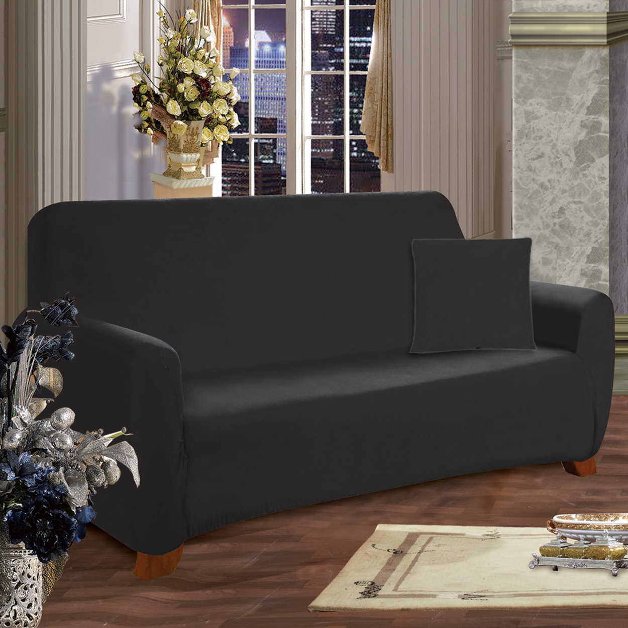 ELEGANT COMFORT Sofa Box Cushion Slipcover & Reviews Wayfair.ca