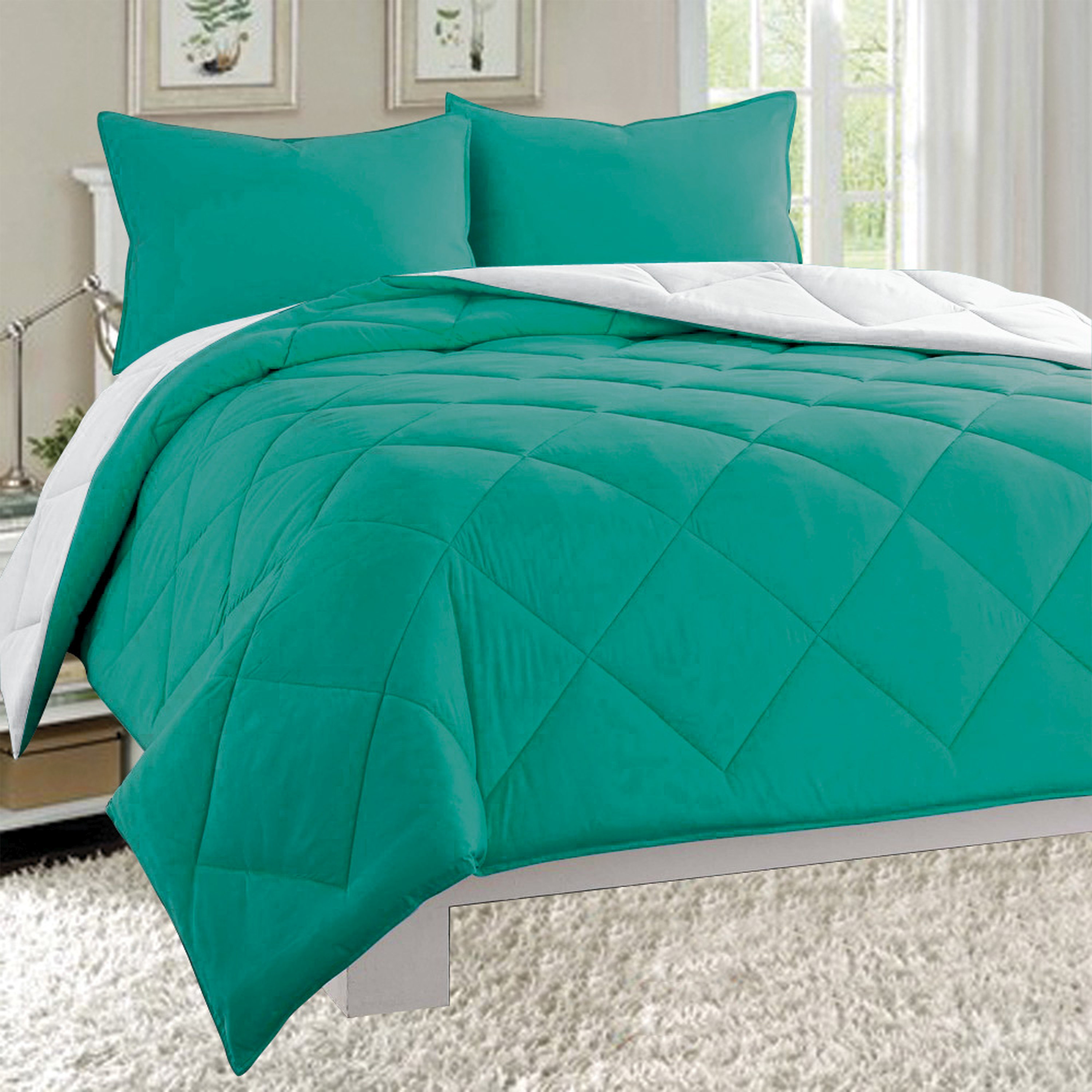 ELEGANT COMFORT 3 Piece Comforter Set & Reviews Wayfair
